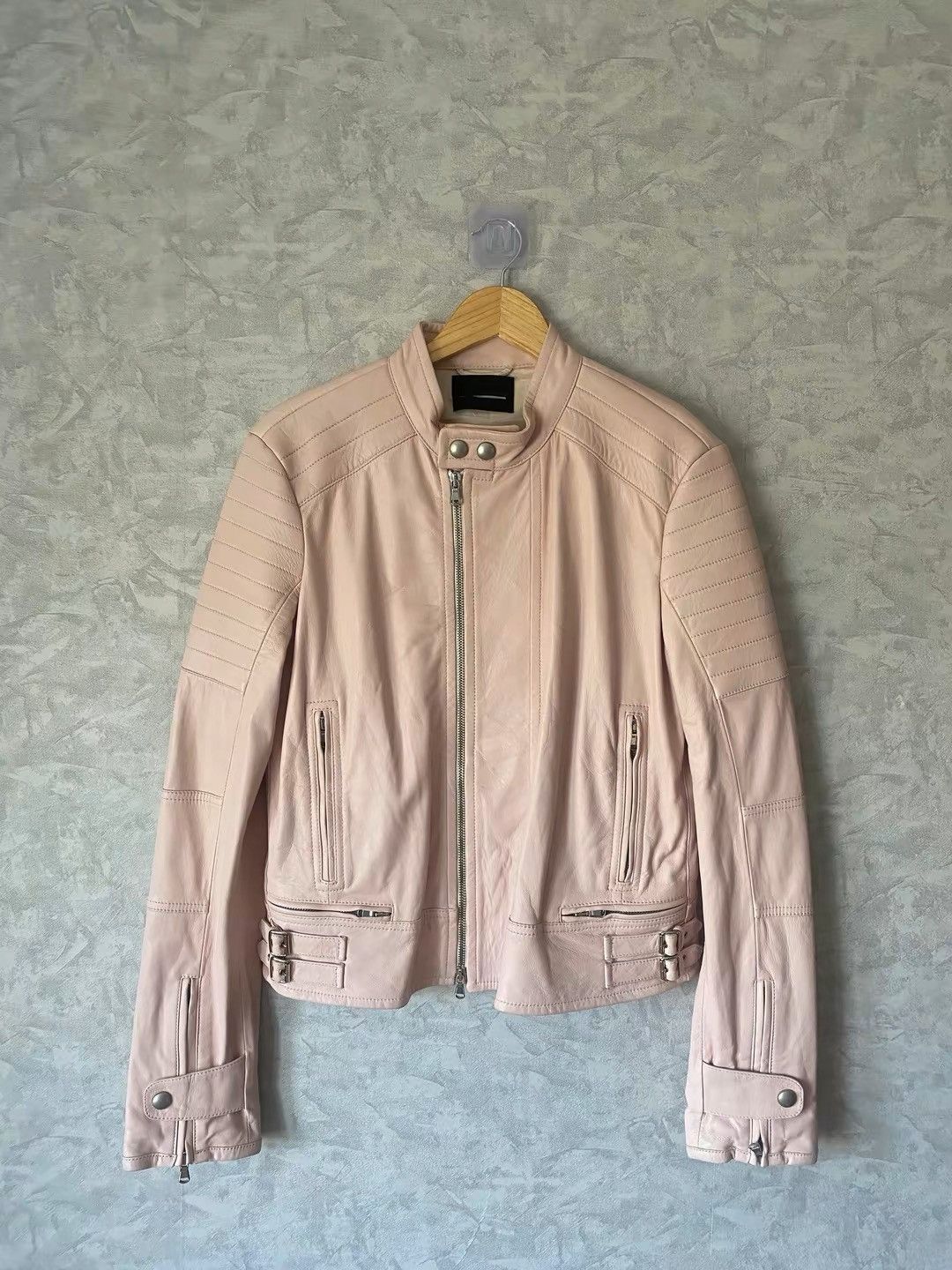 Diesel × Diesel Black Gold × Vintage Diesel Black Gold vintage pink leather jacket Size M / US 6-8 / IT 42-44 - 1 Thumbnail