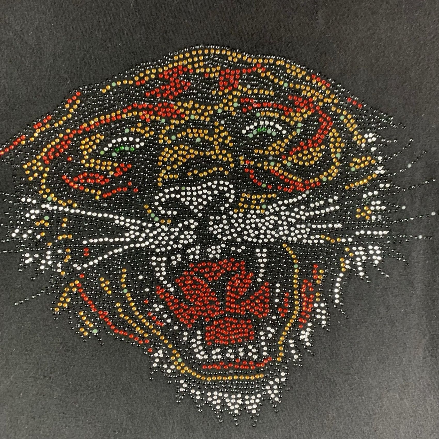 Ed Hardy VINTAGE Ed Hardy Shirt Womens XL Black Tiger Rhinestone Graphic Double Sided Size XL / US 12-14 / IT 48-50 - 4 Thumbnail