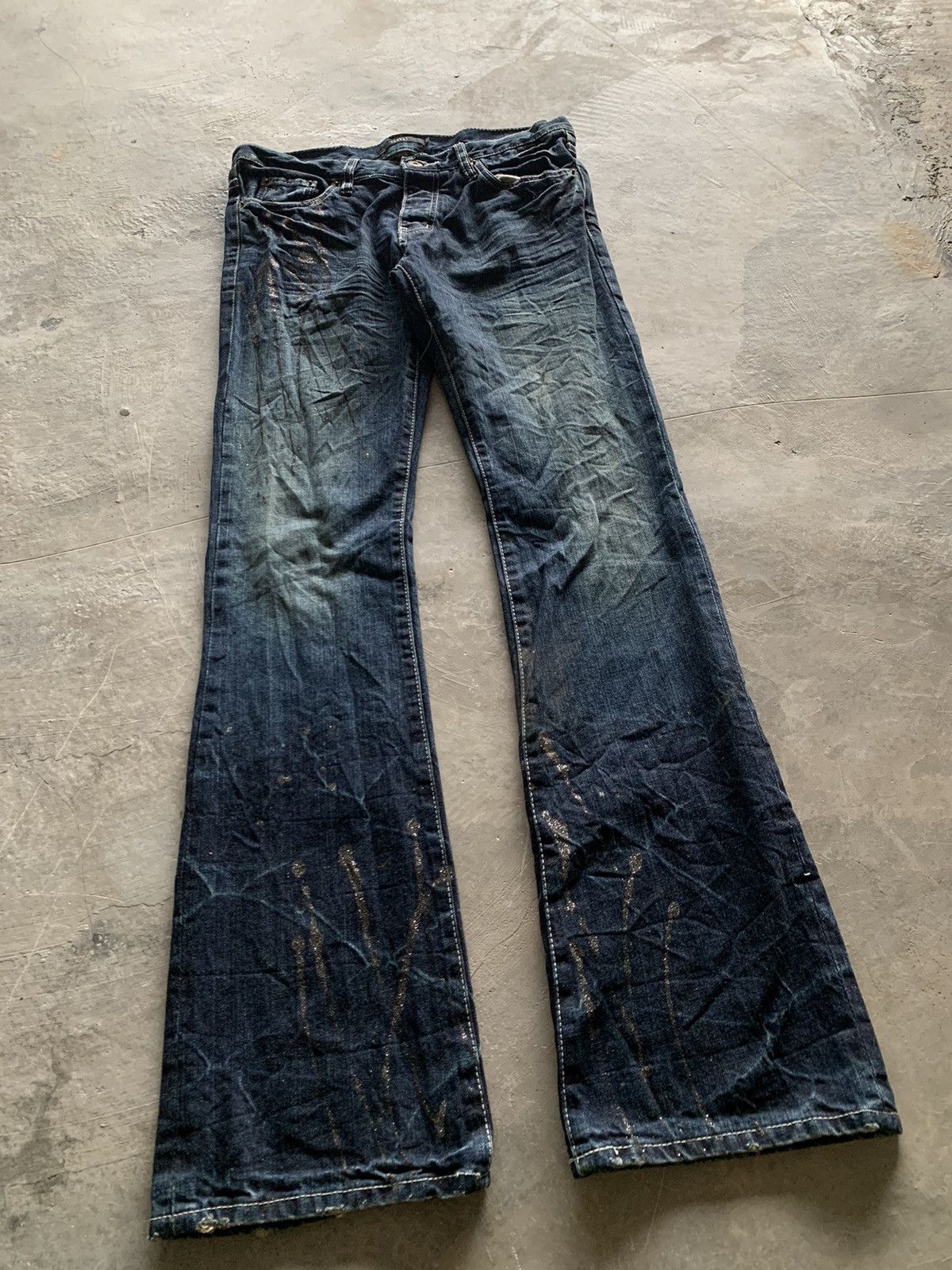 Hysteric Glamour flare travas splatter dope washed ifsixwasnine lgb style Size US 31 - 10 Thumbnail