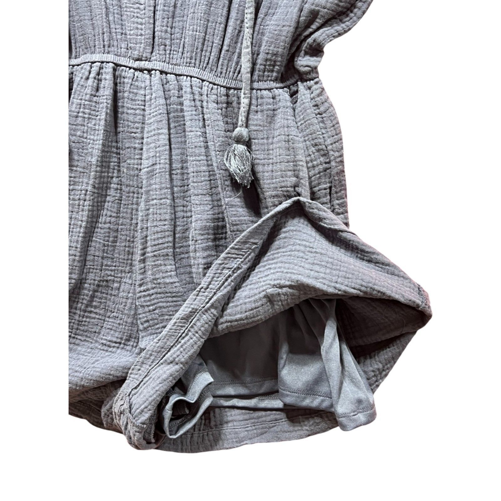 Other Knox Rose - Women's Short Sleeve Gauze Romper - Navy Blue - Size ONE SIZE - 17 Thumbnail
