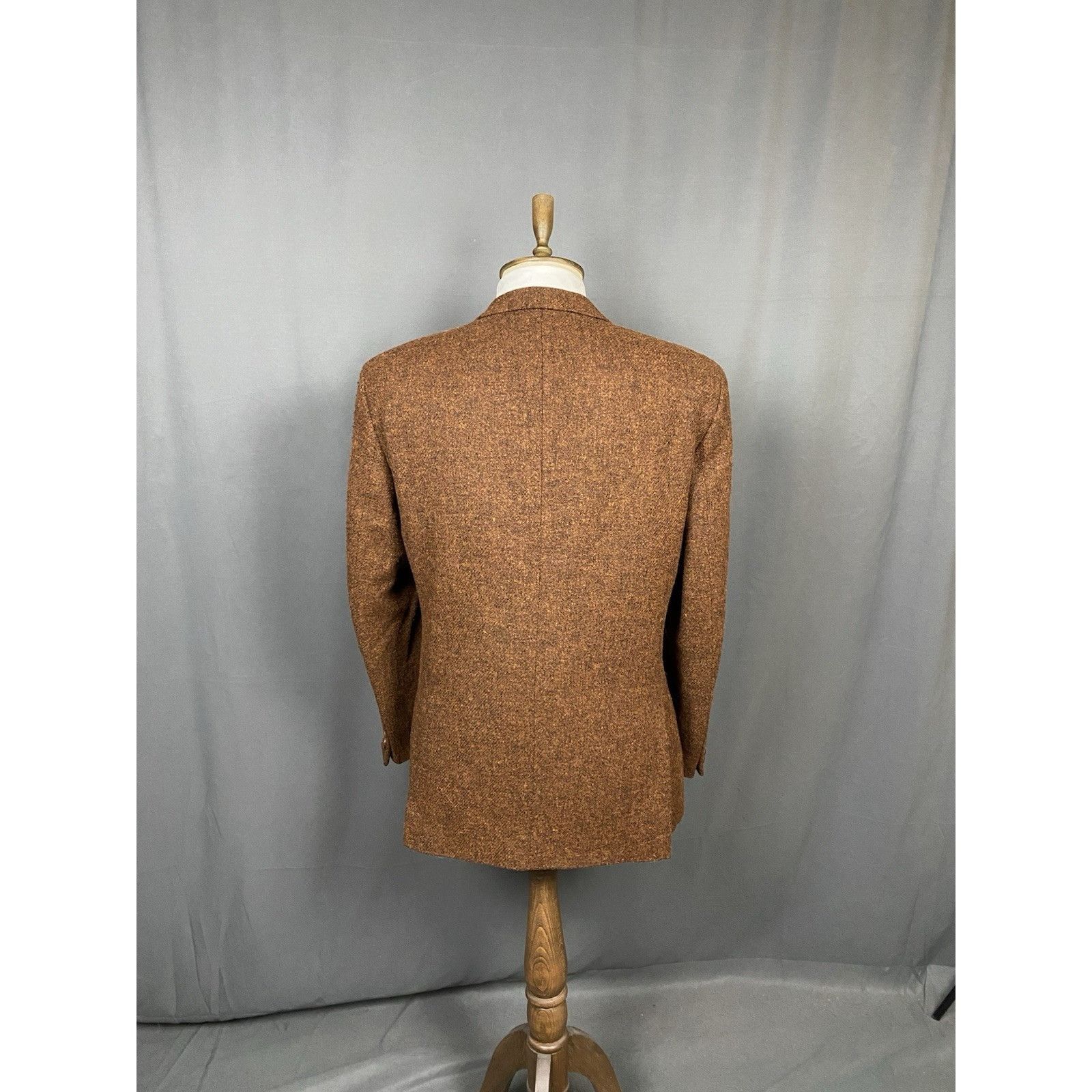 Harris Tweed Harris Tweed Carl Gross Vintage Men's Brown Orange Wool Blaz Size 42R - 7 Thumbnail