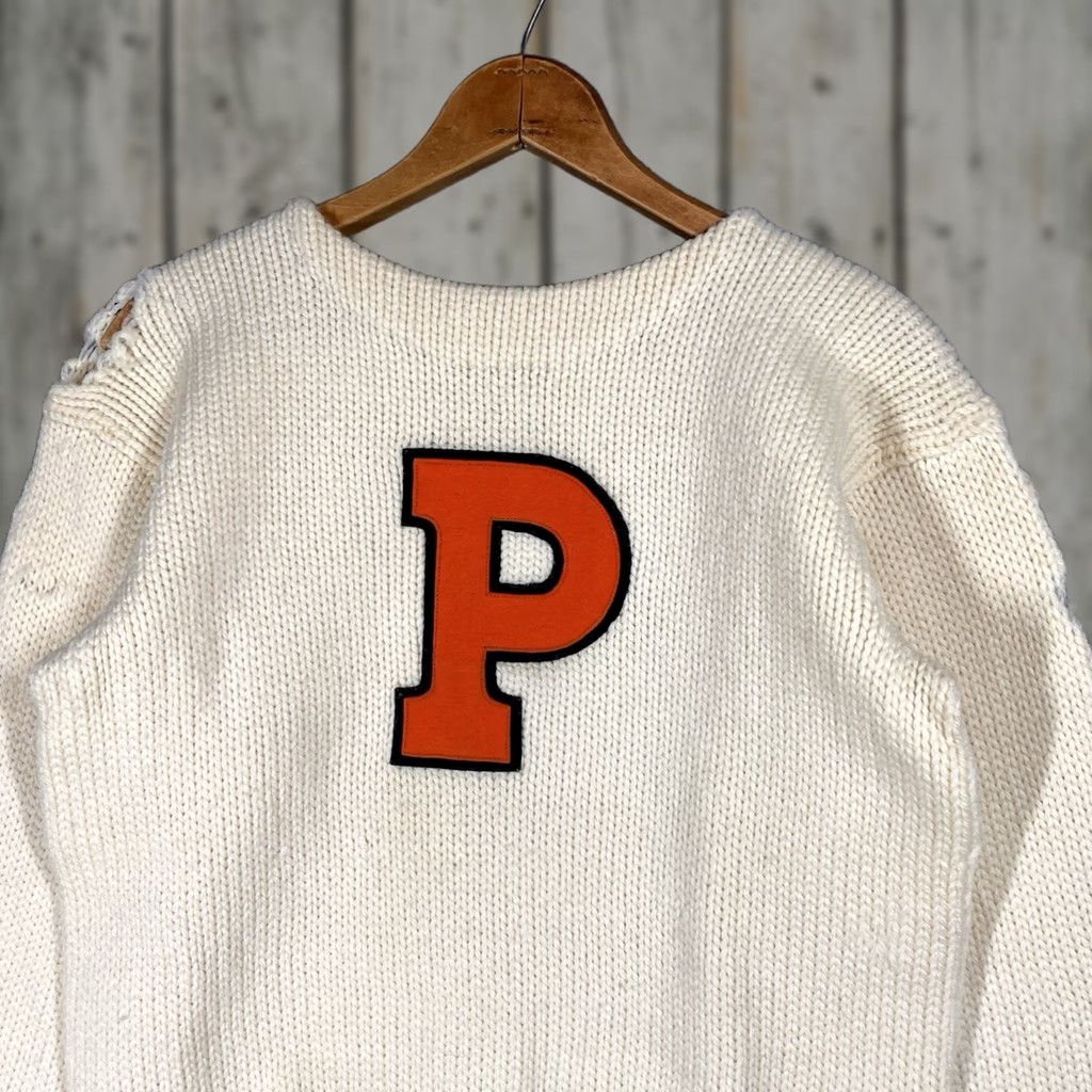 Vintage VINTAGE Princeton University Letterman Sweater Wool 40s Size M Ivory Women's Mens Boys Girls 1940s Decade 1940s Decade Size US M / EU 48-50 / 2 - 1 Thumbnail