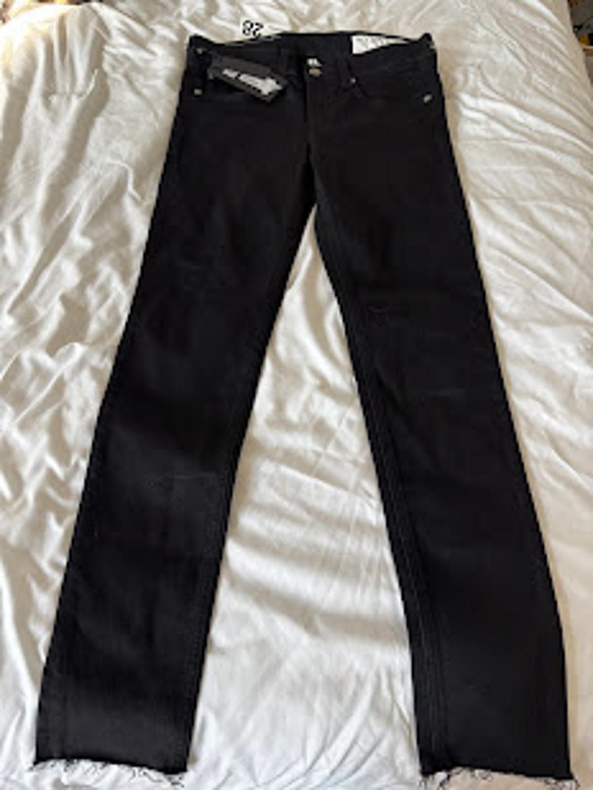 Other rag & bone Black Skinny Jeans Raw Ankle Hem Size 28 NWT Size 28" / US 6 / IT 42 - 1 Thumbnail