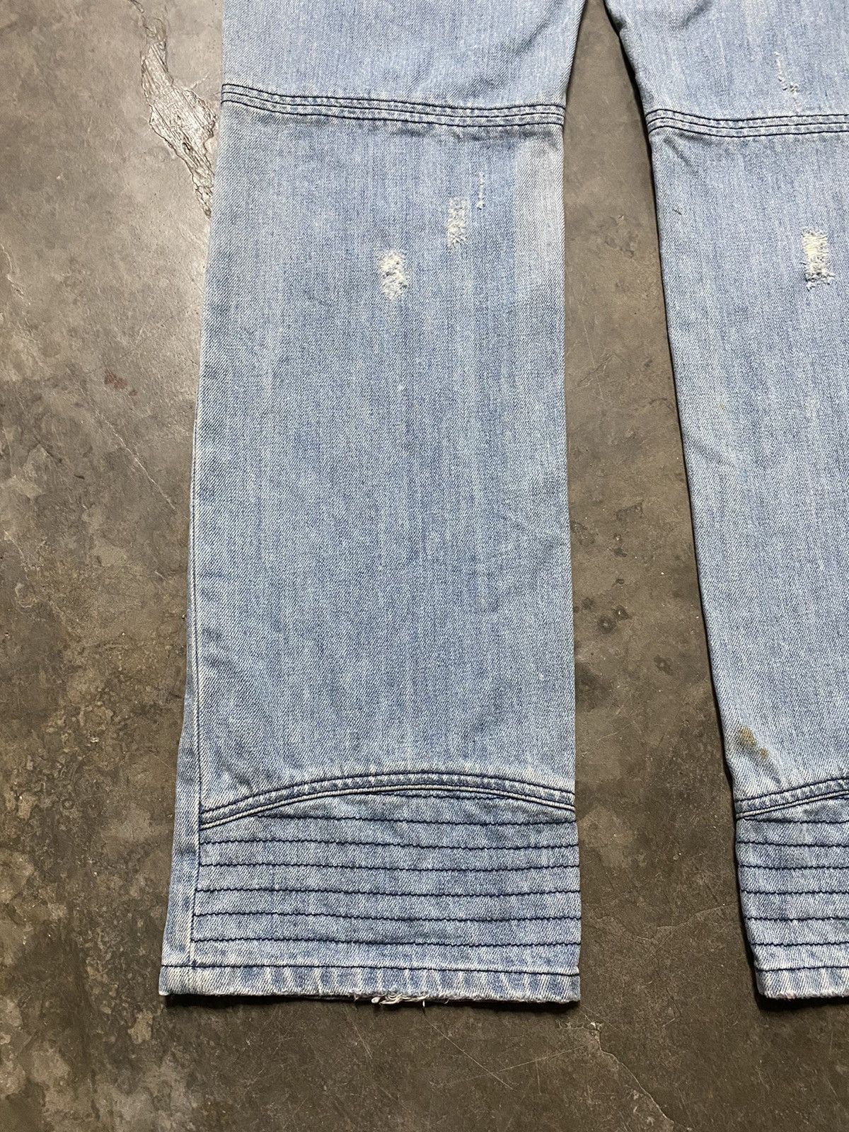 Jean Vintage Pratts Jeans Distressed Wash Blue @act232 Size US 31 - 2 Thumbnail