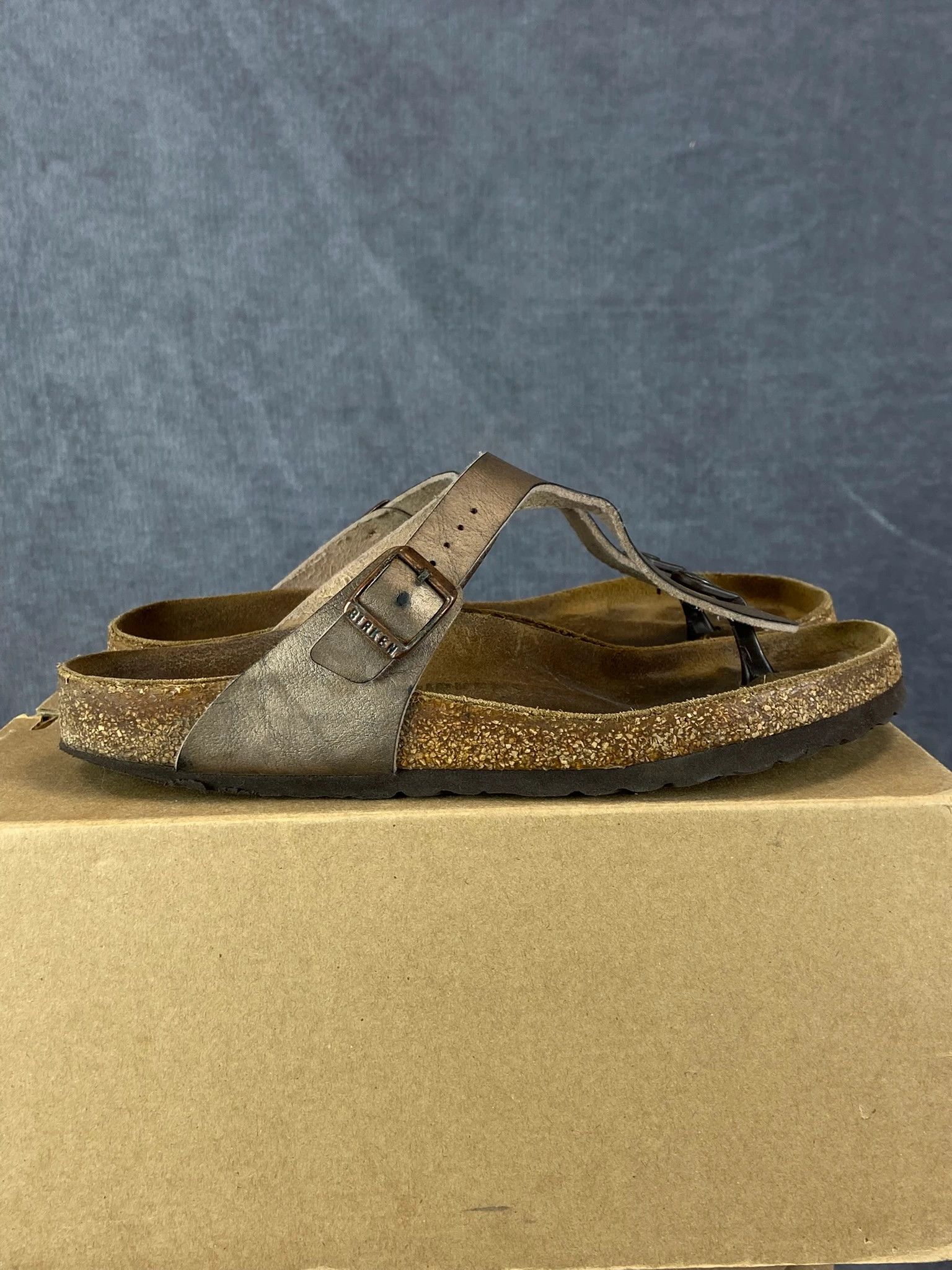 Birkenstock Birkenstock Green Leather Sandals Comfort Size US 5.5 / EU 38 - 4 Thumbnail