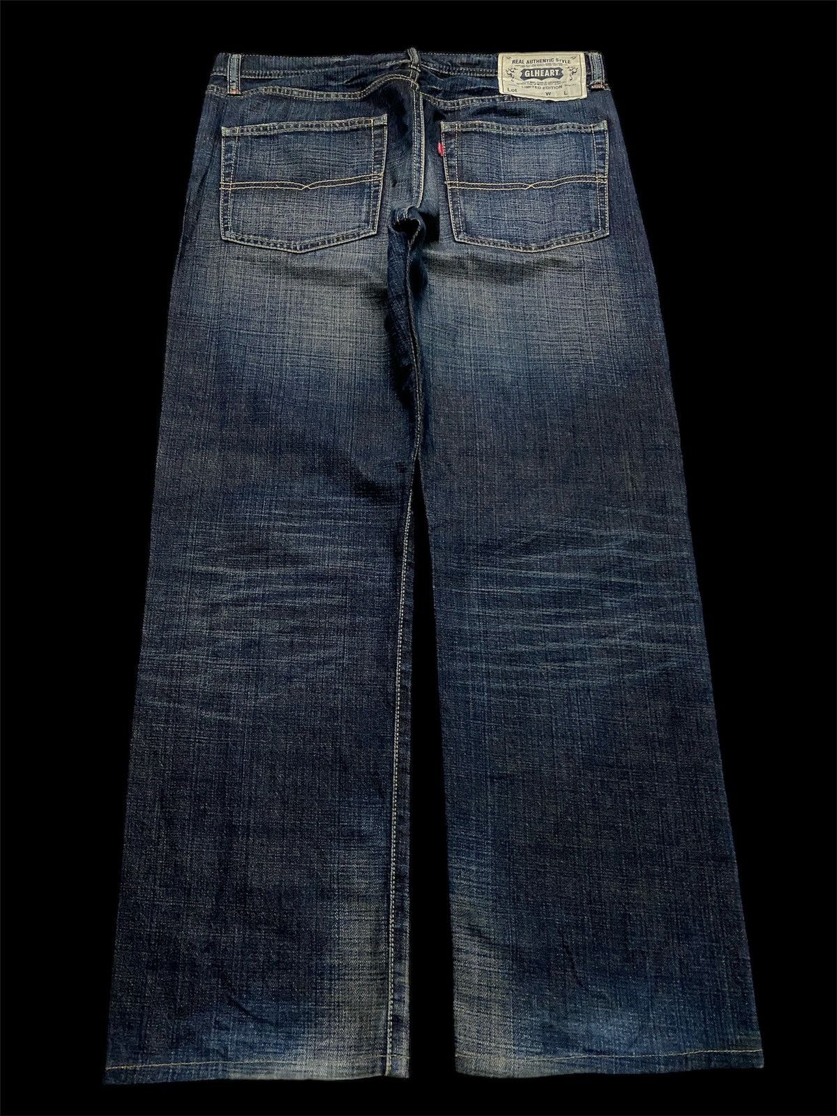 If Six Was Nine 💥Baggy💥Vintage 90s Gl Heart Stone Wash Distress Jean Size US 34 / EU 50 - 2 Thumbnail