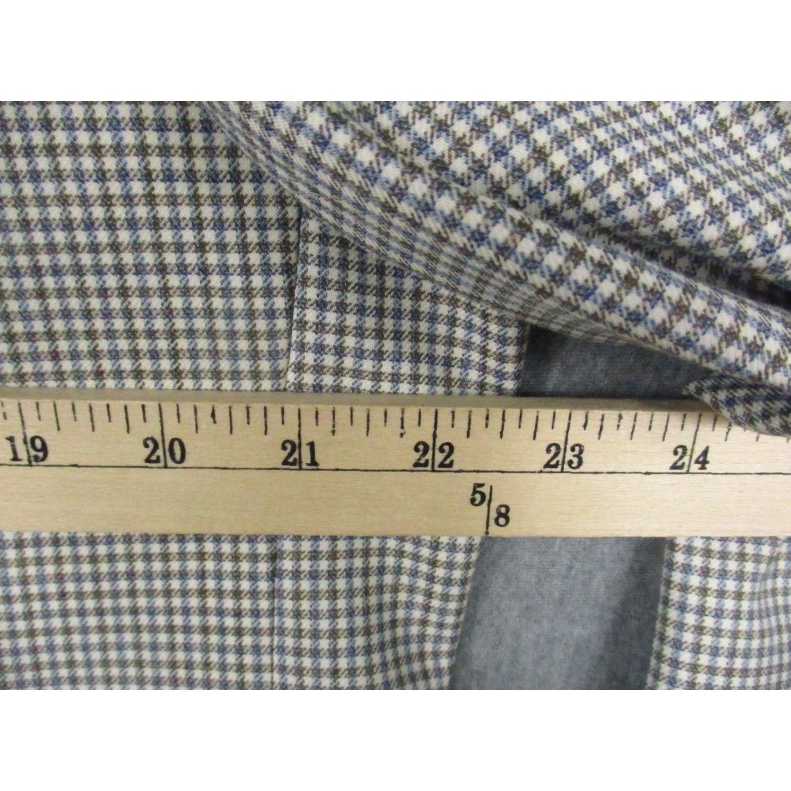 Peter Millar Peter Millar Blazer Mens 44T Gray Blue Brown Wool Check Sport Coat Casual Formal Wedding Tailored 2 Piece Notch Lapel Two-Button Long Felted? Size 44R - 4 Thumbnail