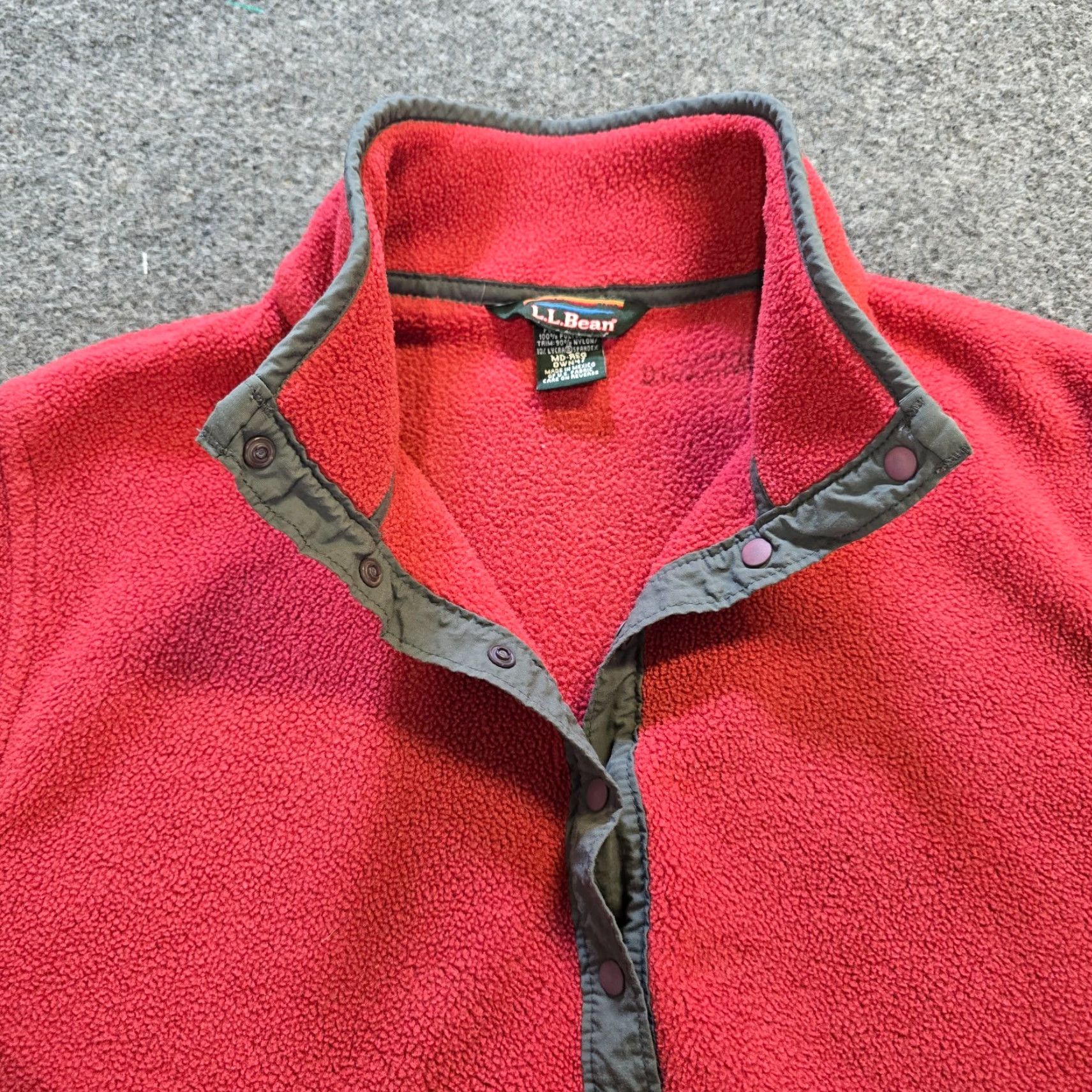 Vintage VINTAGE L.L. Bean Sweater Women Size M Red Fleece 1/4 Button Casual Pullover Mock Neck Winter Fall Spring Women Size M / US 6-8 / IT 42-44 - 2 Thumbnail