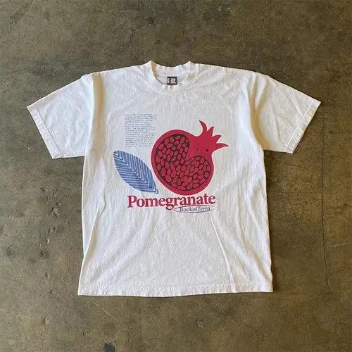 Other White casual retro pomegranate print tee Size US M / EU 48-50 / 2 - 3 Thumbnail