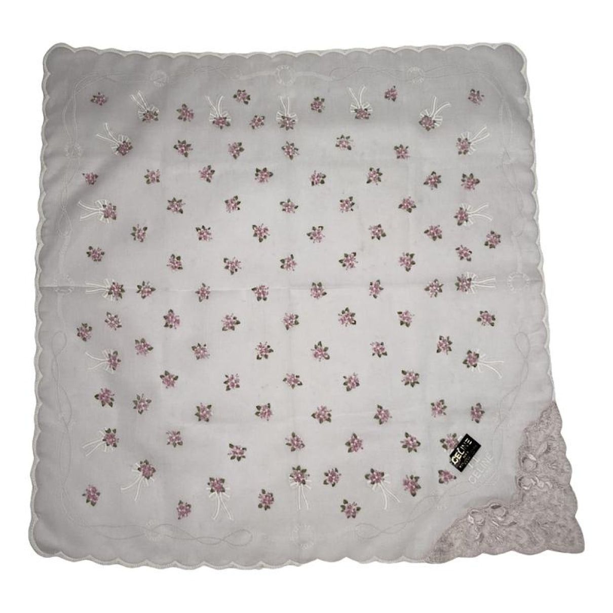 Celine White Silk Silk Handkerchief Size ONE SIZE - 1 Thumbnail