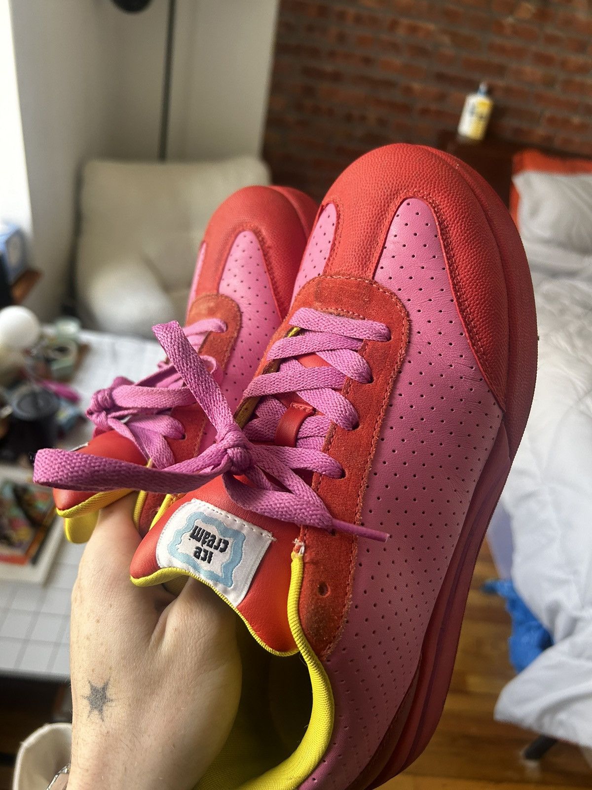 Reebok BBC x Pharrell x Board Flip Pink Lemonade Size 14 BBC Ice Cream X Pharrell X Board Flip  main image 4