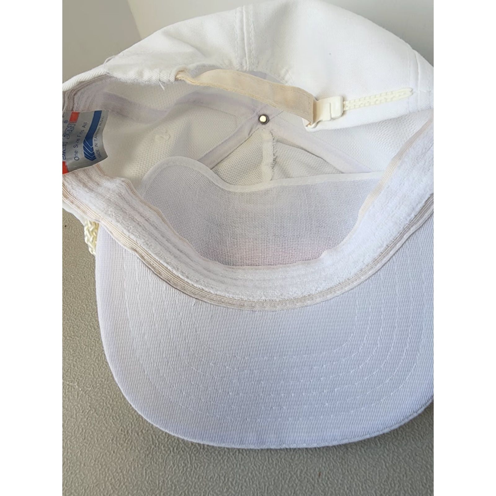 Roper VINTAGE Pepsi Adjustable Strap Hat Distressed Rope Baseball Cap One Size White Men Adjustable Cap Size ONE SIZE - 4 Thumbnail
