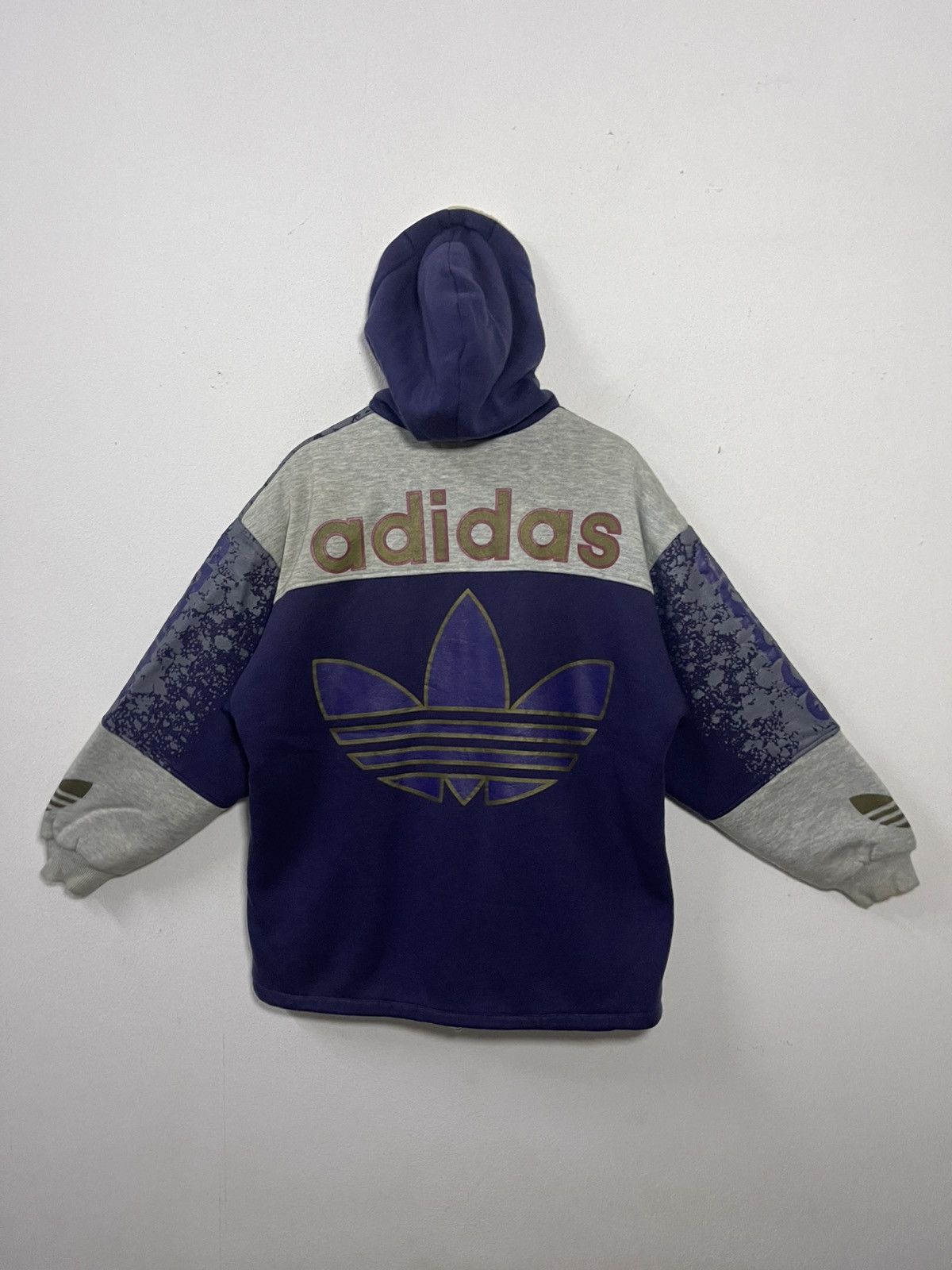 Adidas Vintage 90s Adidas Sherpa Hoodies Jacket Size US XL / EU 56 / 4 - 13 Thumbnail