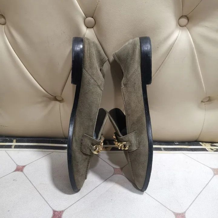 Louis Vuitton Louis Vuitton Women's Suede Loafers in Brown -2508 Size US 7 / IT 37 - 2 Thumbnail