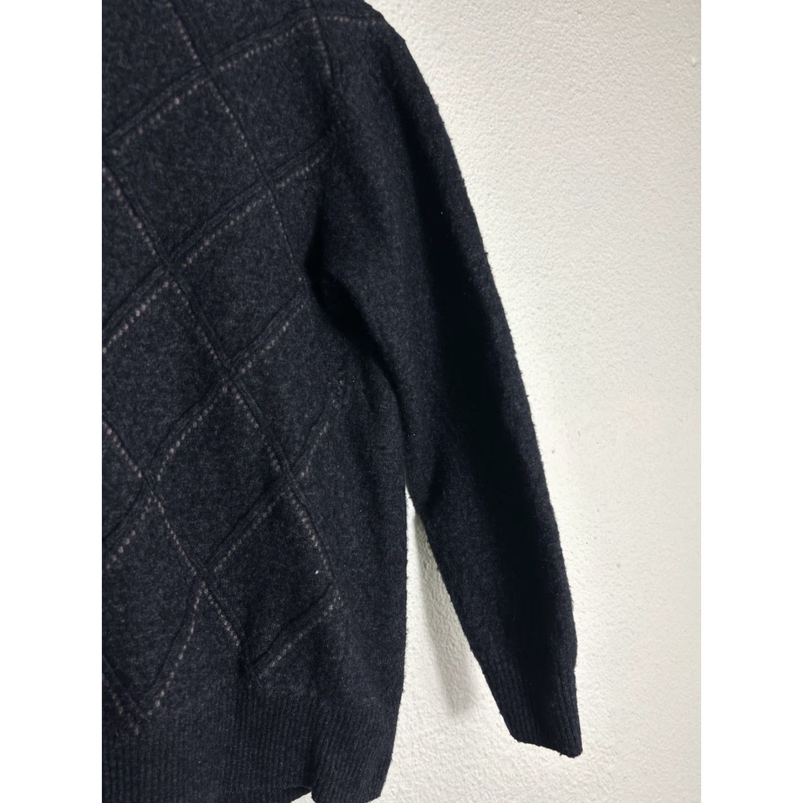 Vintage Davis And Squire Womens Large Pullover Sweater Gray Merino Wool Cashmere Blend Size L / US 10 / IT 46 - 7 Thumbnail