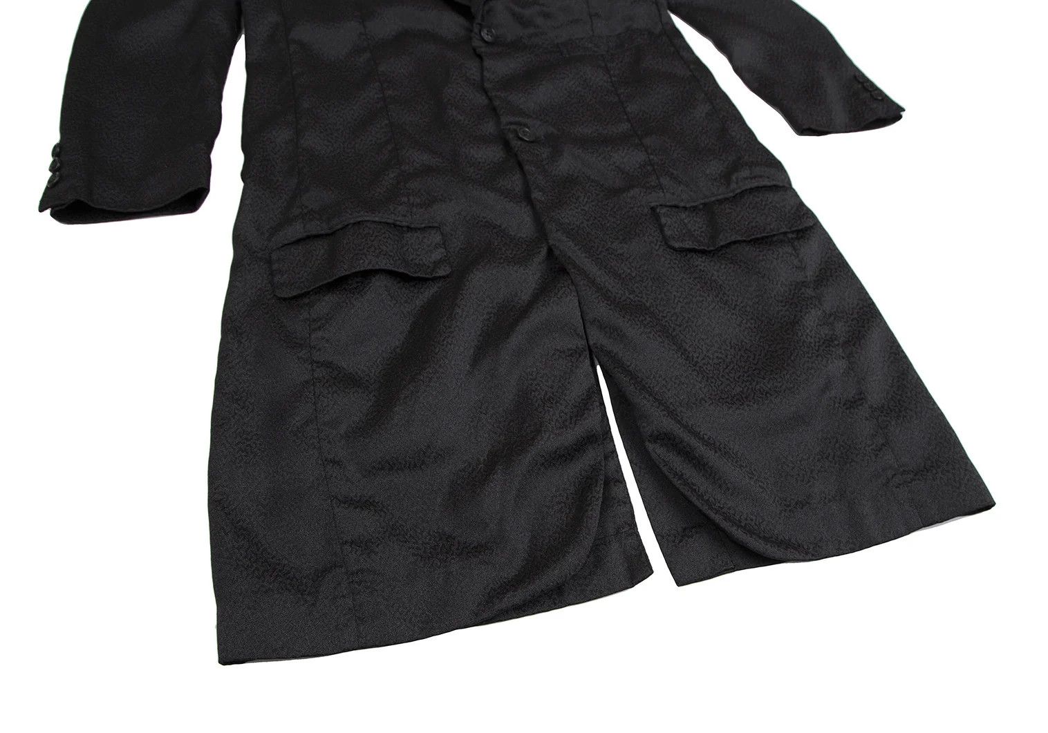 Comme des Garcons Homme Plus Jacquard Shawl Collar Long Jacket in Black Size S Size US S / EU 44-46 / 1 - 7 Thumbnail