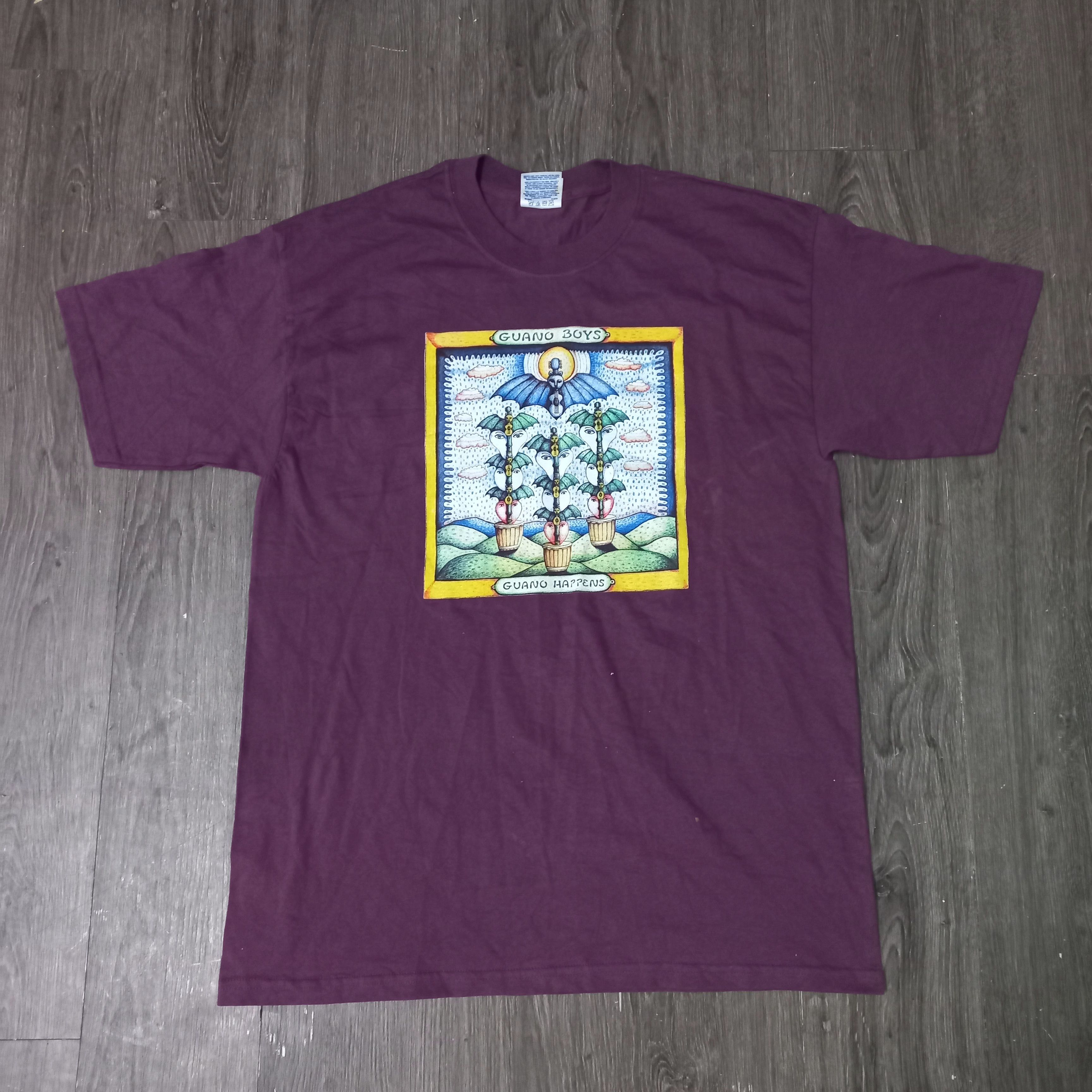 image of Guano Boy Art & Music Tees in Maroon, Men's (Size Large)
