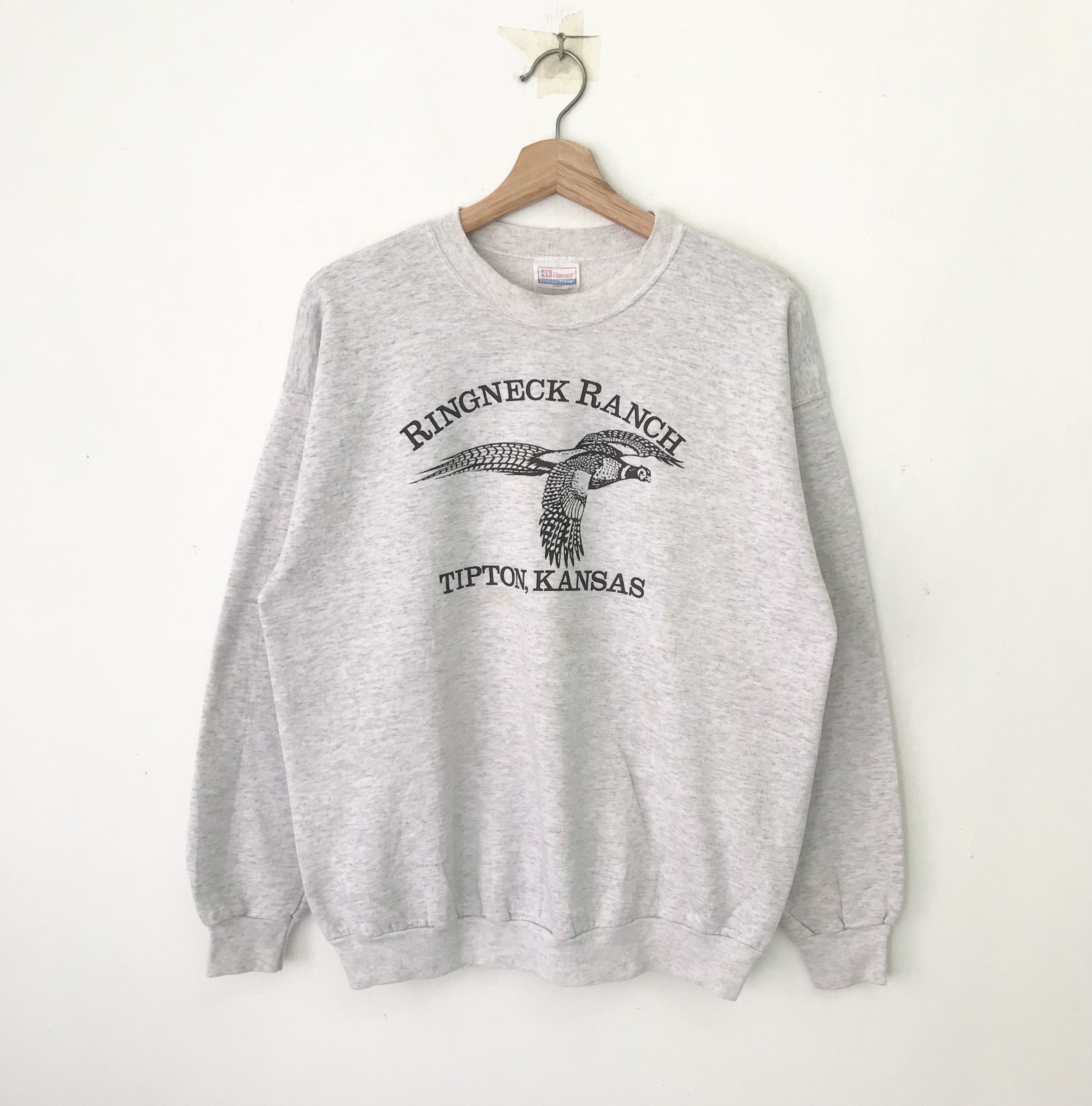 Vintage Vintage Ringneck Ranch Gray Sweatshirt - 598 Size US L / EU 52-54 / 3 - 1 Thumbnail