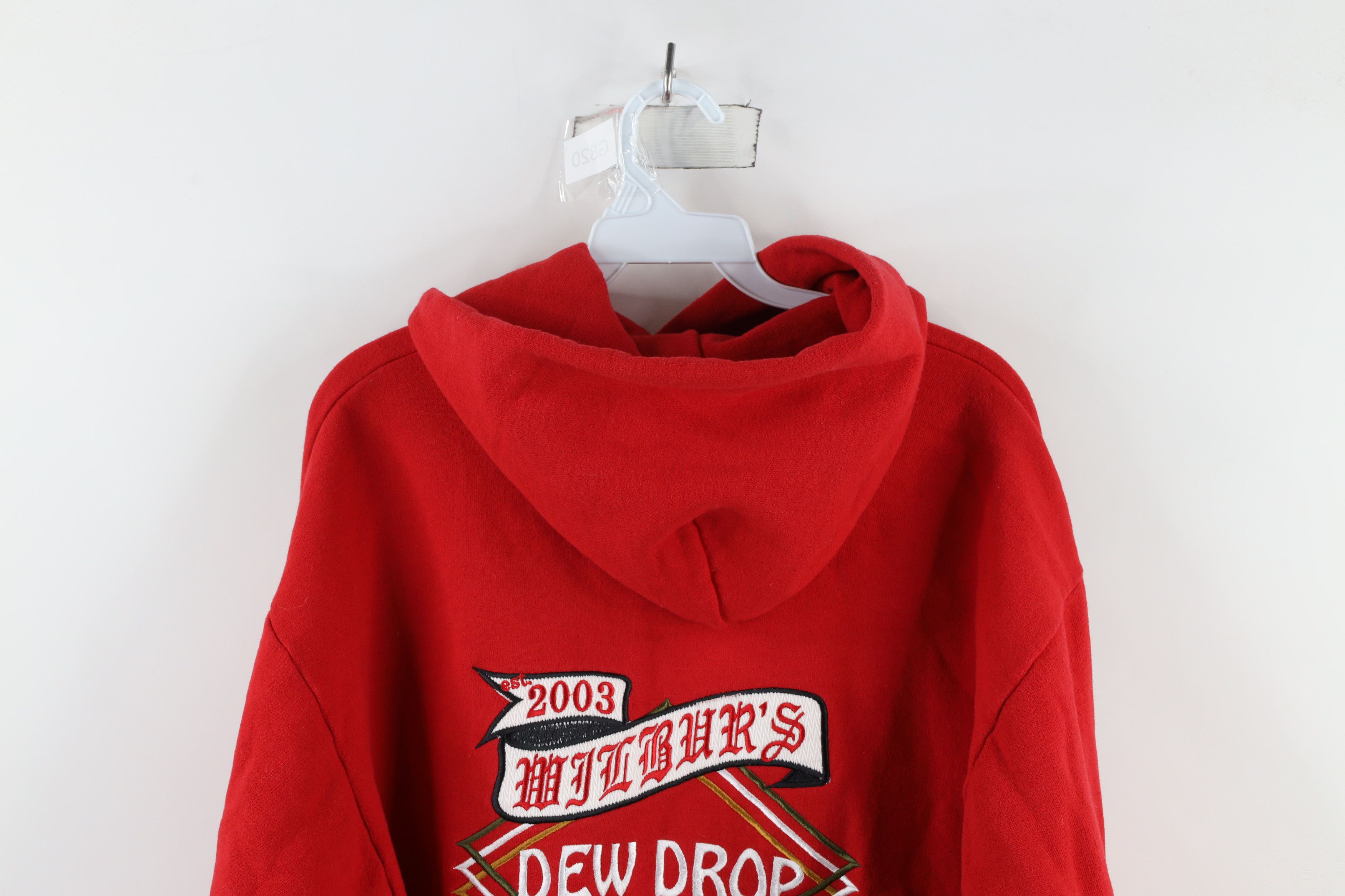 Vintage Vintage Y2K 2003 Dew Drop Inn Hunting Racing Hoodie Red Size US L / EU 52-54 / 3 - 10 Thumbnail