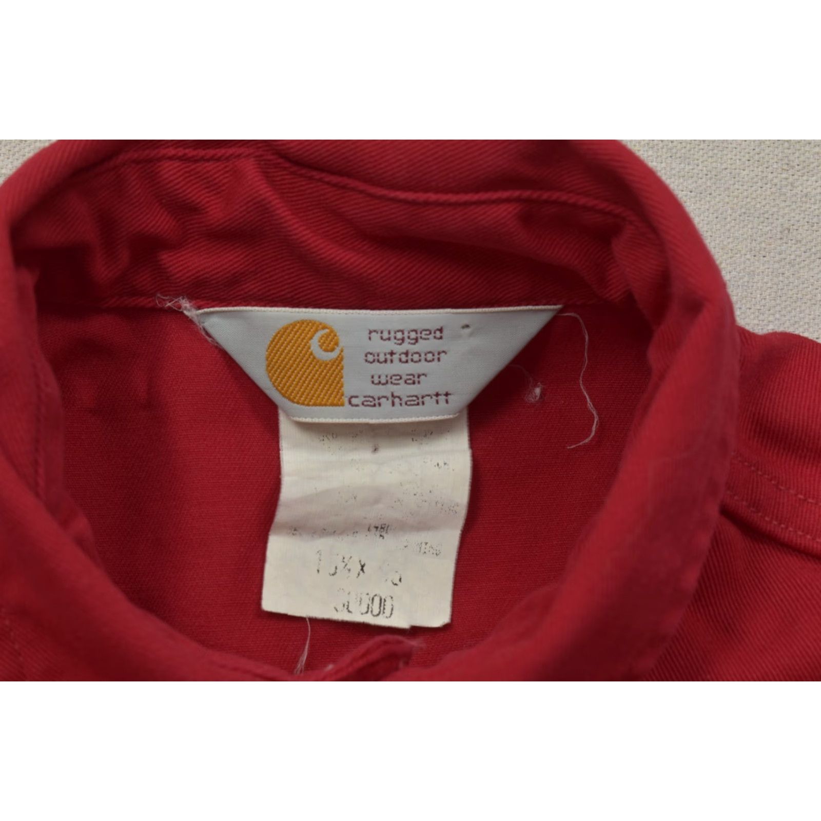 Carhartt VINTAGE Carhartt Men's Shirt Western Pearl Snap Long Sleeve Work Red 15.5 x 33 M XS? Size US M / EU 48-50 / 2 - 6 Thumbnail