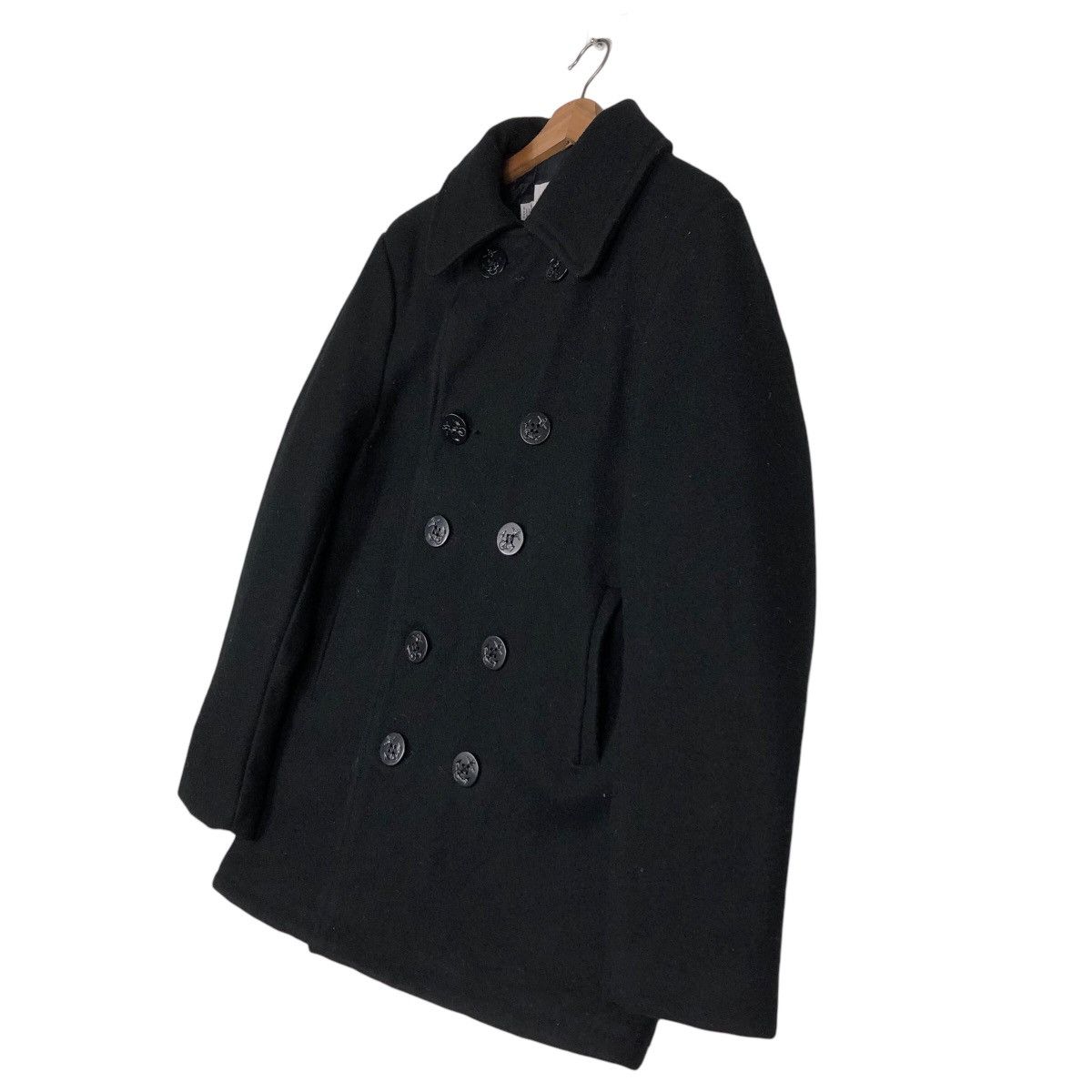 Schott 🔥Vintage 740 USN Pea Jacket Wool Double Breast Made in USA Size US M / EU 48-50 / 2 - 2 Thumbnail