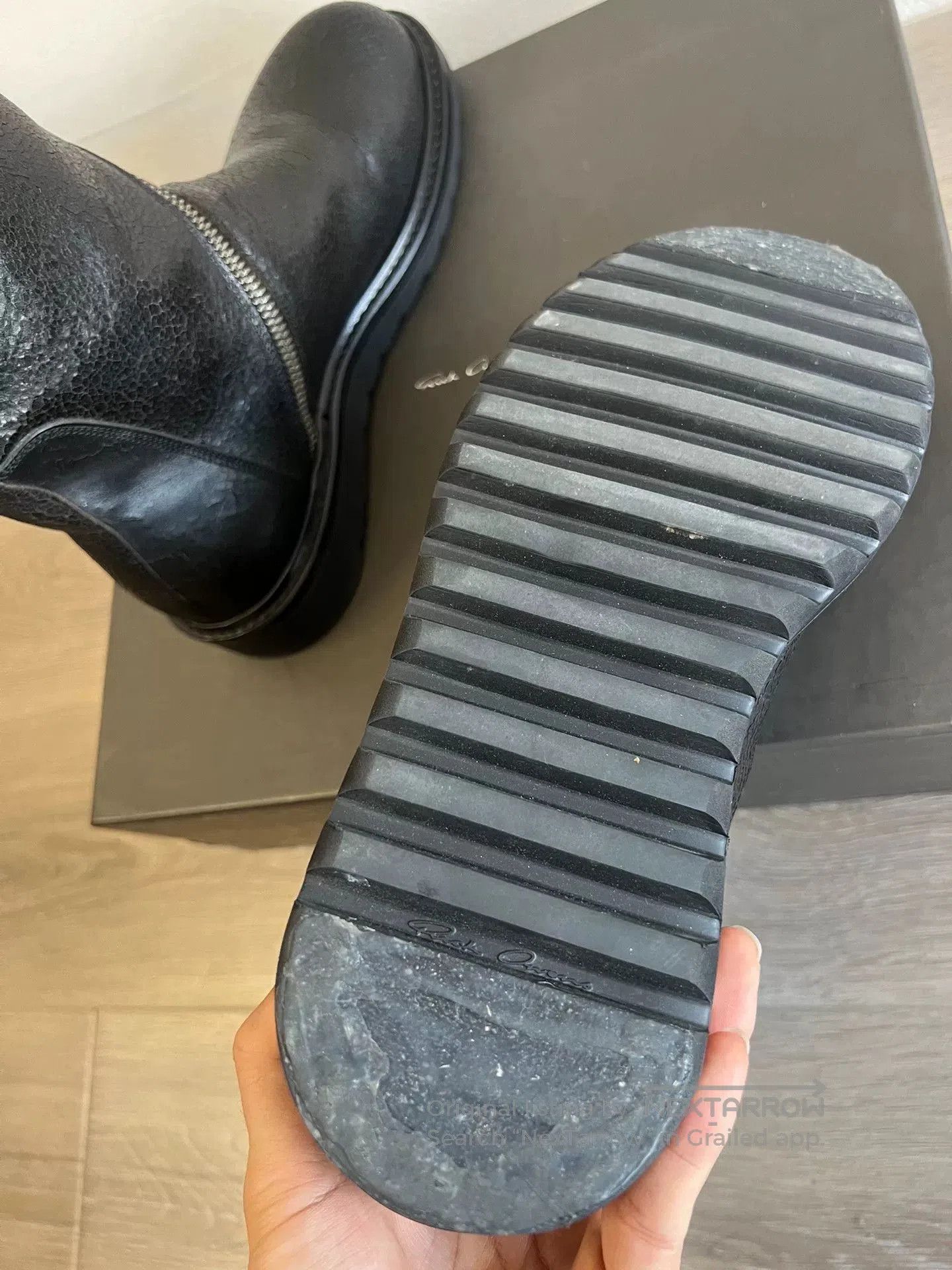 Rick Owens Rick Owens Black Leather Combat Boots. Size US 8.5 / EU 41-42 - 6 Thumbnail