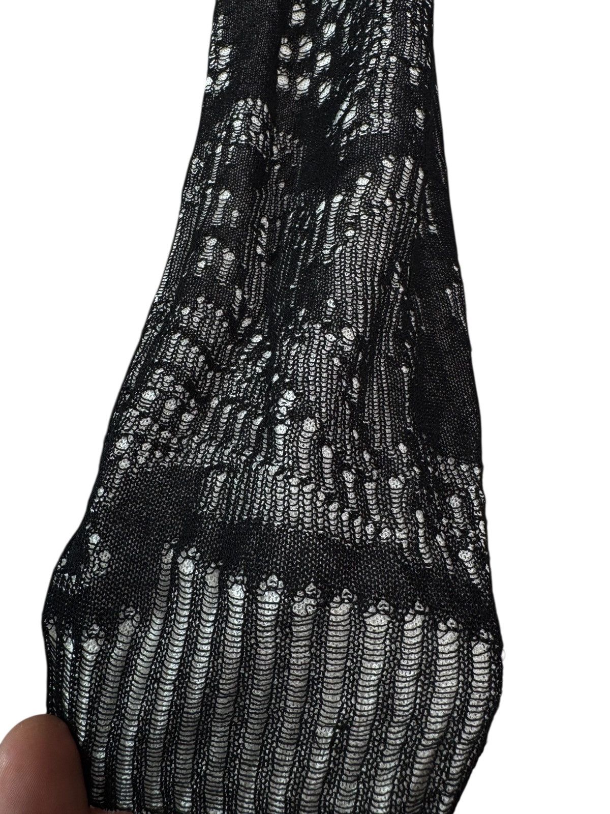 Versace Versace black drop-stitch cotton open-knit cardigan Size US M / EU 48-50 / 2 - 3 Thumbnail