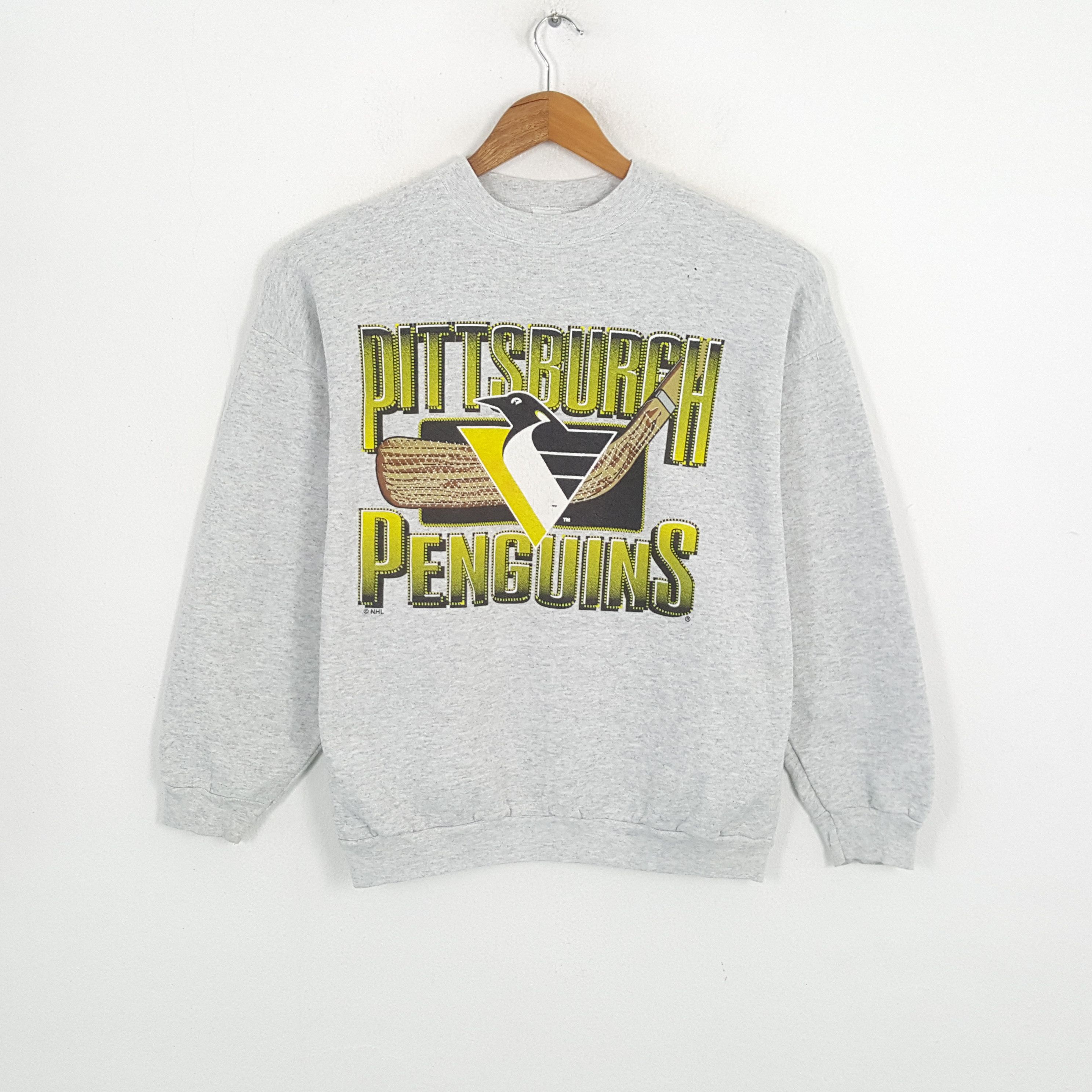 NHL × Vintage Vintage 90's PITTSBURGH PENGUINS NHL Team Swetahisrt Size US L / EU 52-54 / 3 - 1 Thumbnail