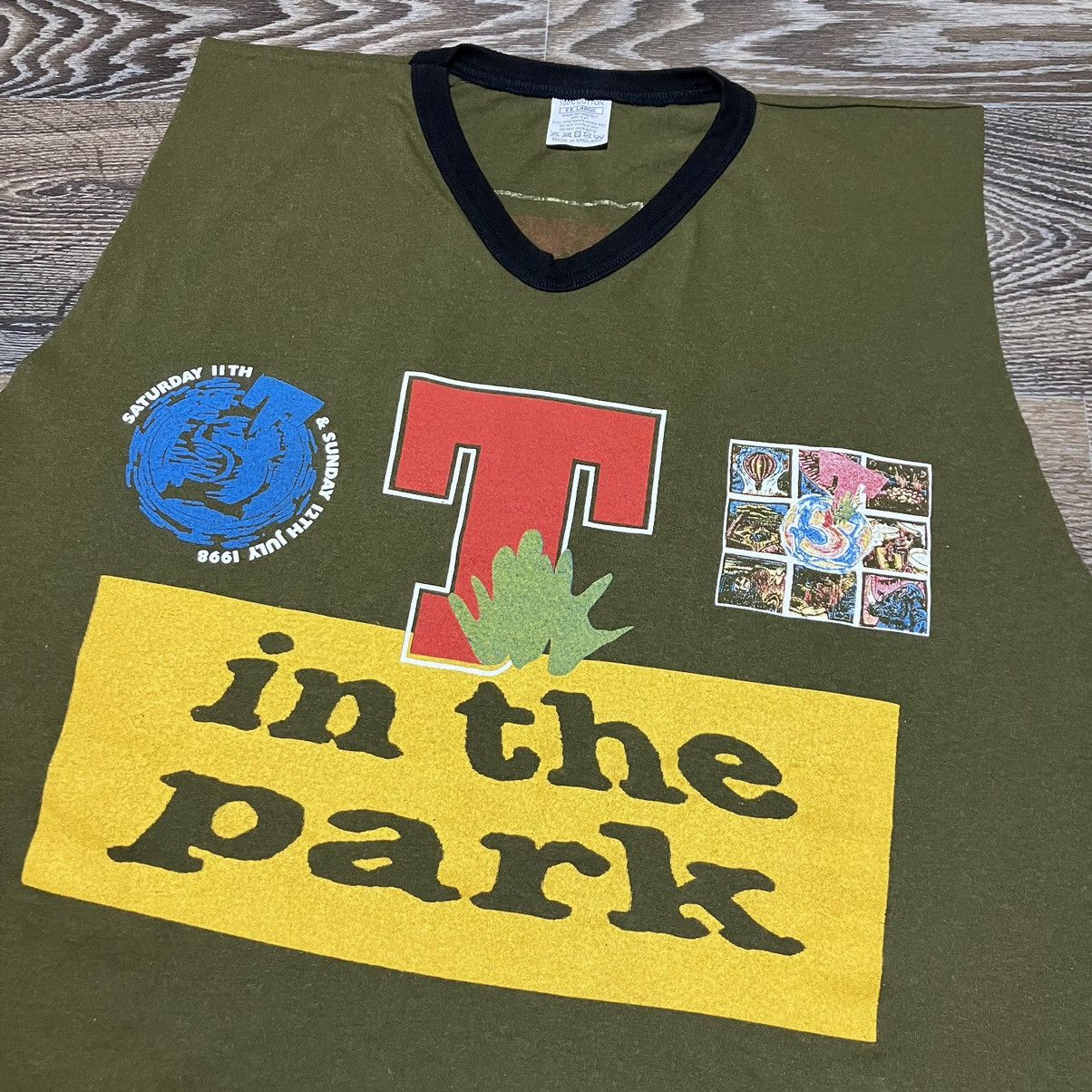 Band Tees Rare🔥T IN THE PARK 1998 Music Festival Sleeveless Shirt Size US XL / EU 56 / 4 - 3 Thumbnail