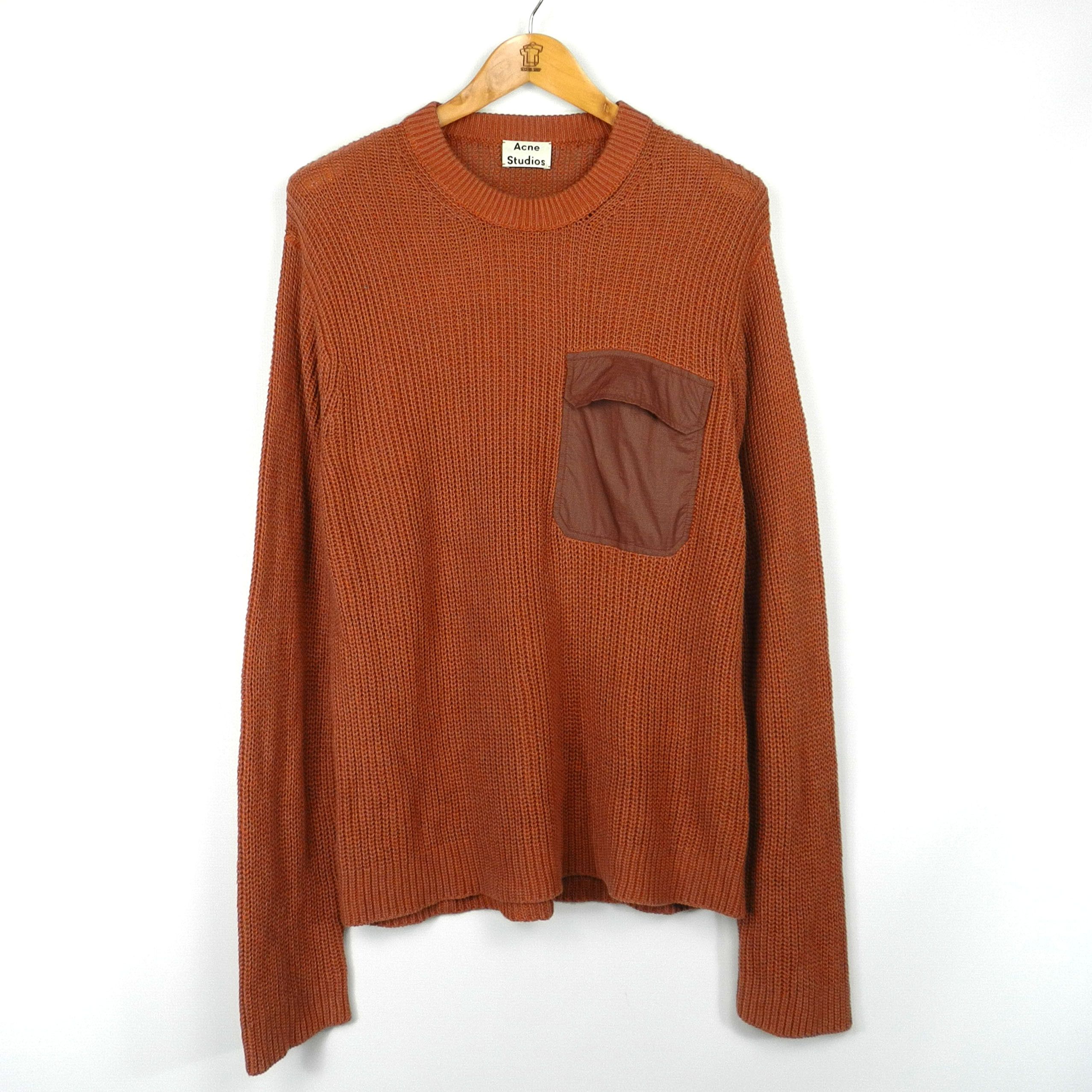 image of Acne Studios Pocket Sweater in Brown Orange, Men's (Size Large)