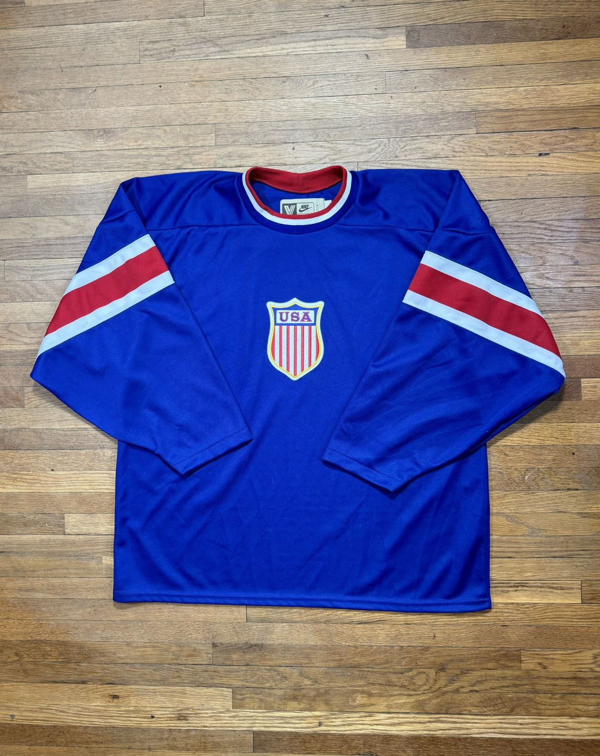 Nike × Vintage Vintage Nike Team USA Hockey World Cup Of Hockey V Series Size US L / EU 52-54 / 3 - 1 Thumbnail