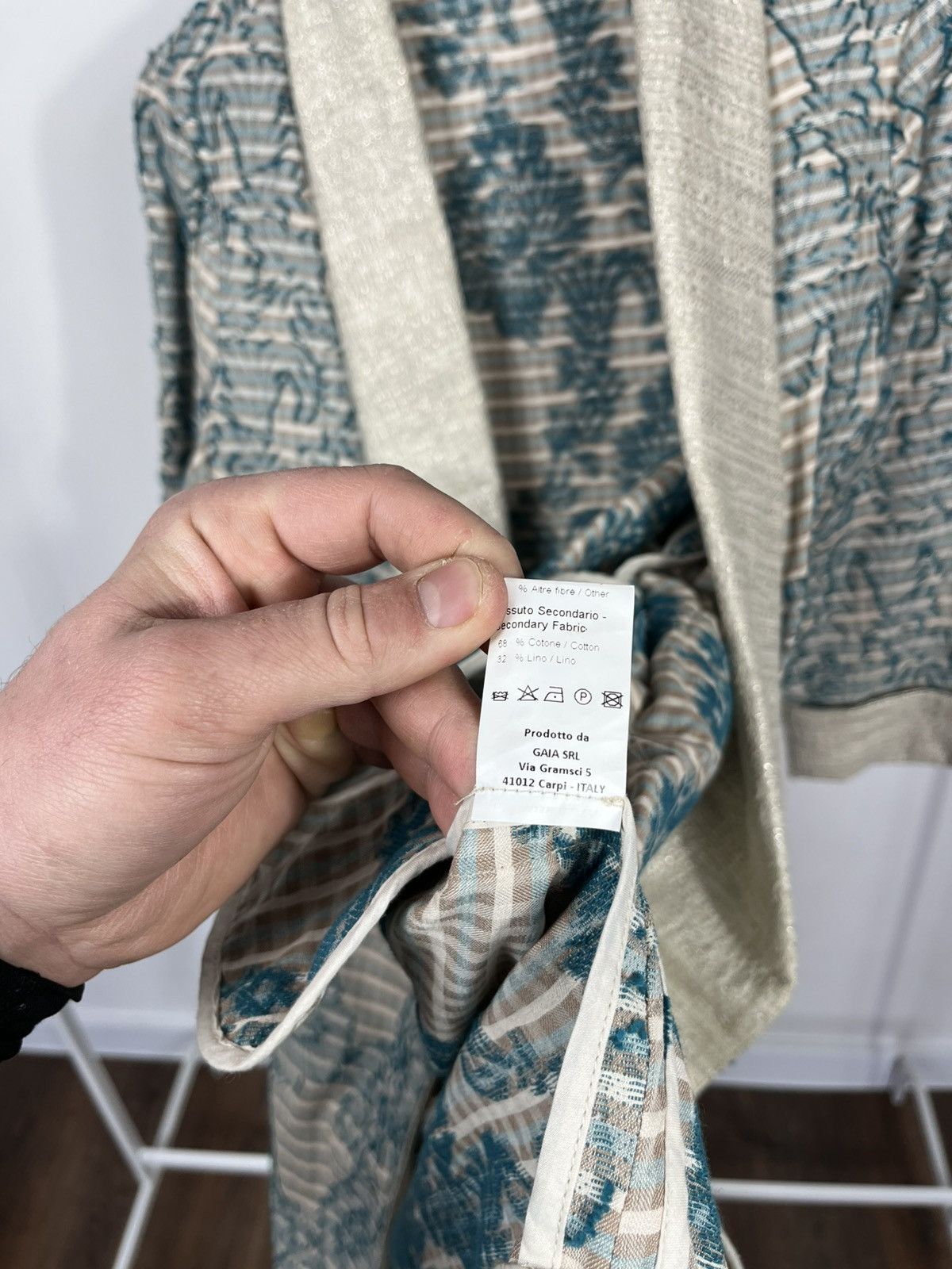 Other Tendresses Made in Italy Pattern Long Jacket 46 Size M / US 6-8 / IT 42-44 - 7 Thumbnail
