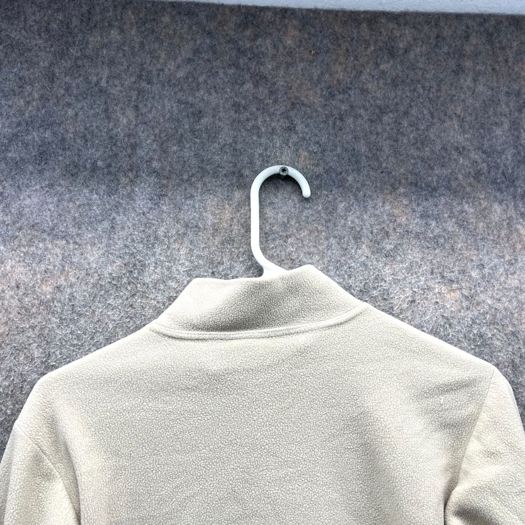 Vintage Rei Sweater Women Medium Khaki Half Zip Pullover Fleece Polyester Jacket Vintage - Beige 1/2 Zip Regular Fit Wool? Size M / US 6-8 / IT 42-44 - 3 Thumbnail