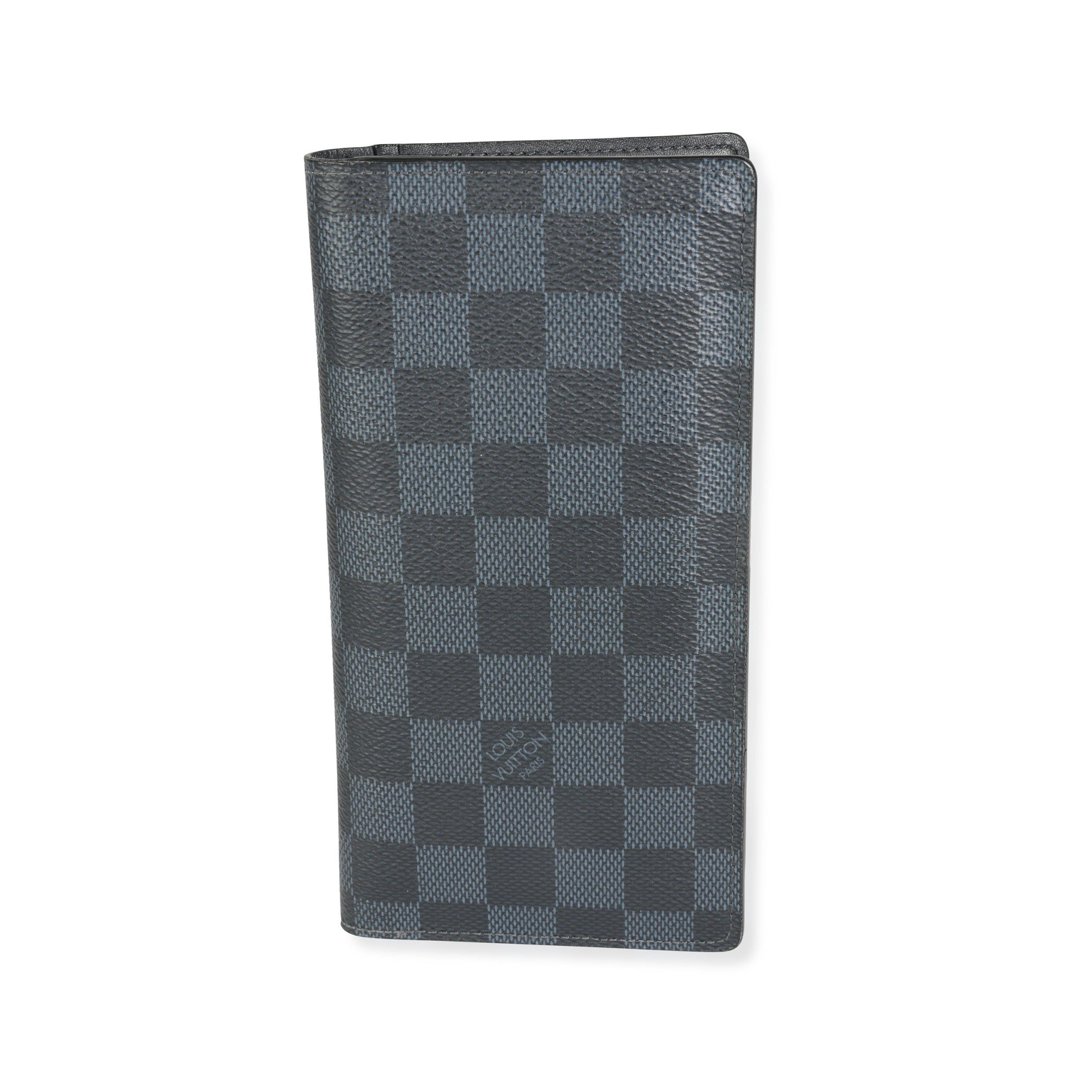 image of Louis Vuitton Damier Cobalt Brazza Wallet in White, Women's