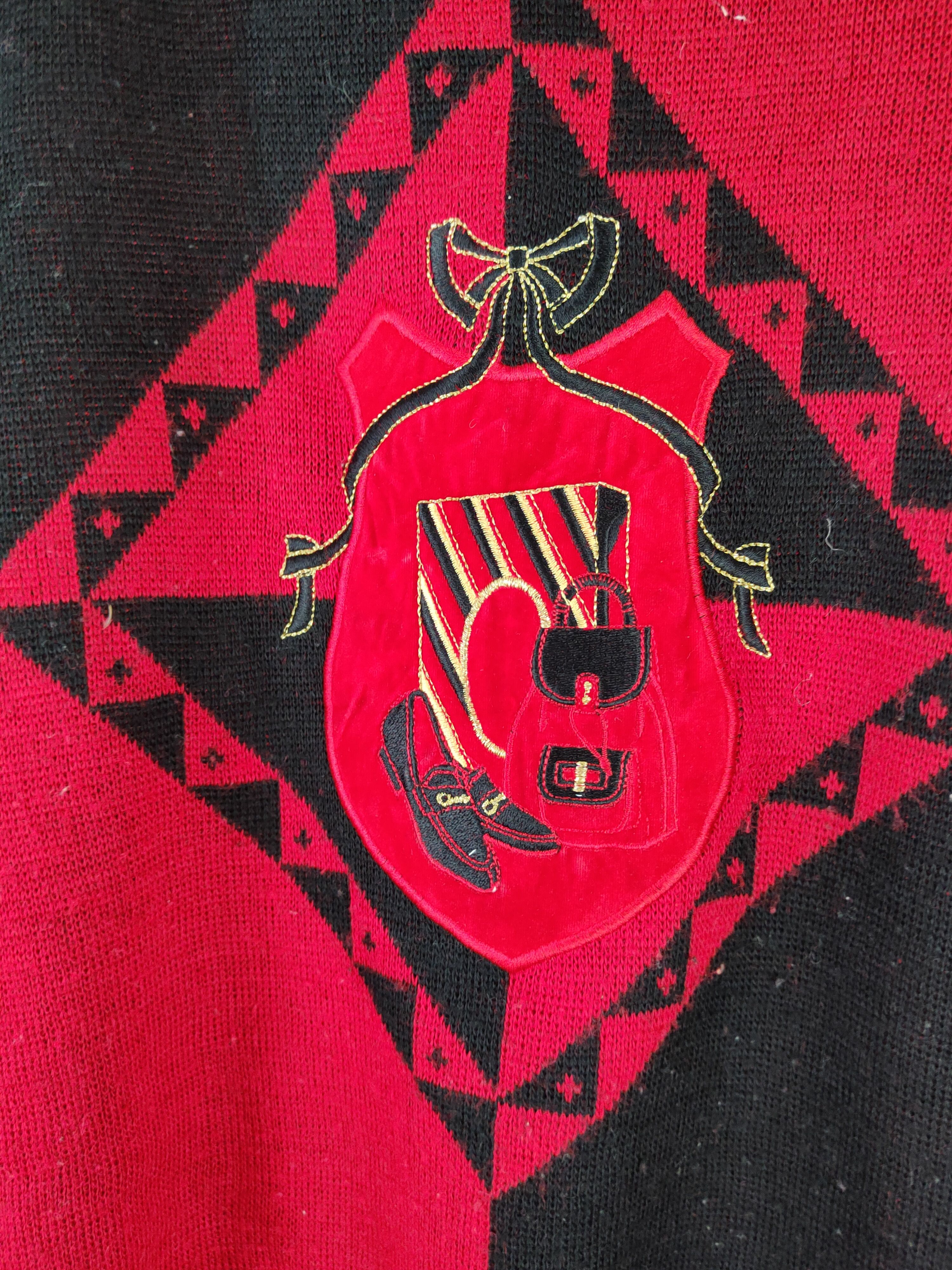 Japanese Brand × Vintage Marulinne Red Knitwear Sweatshirts #W126 Size M / US 6-8 / IT 42-44 - 3 Thumbnail
