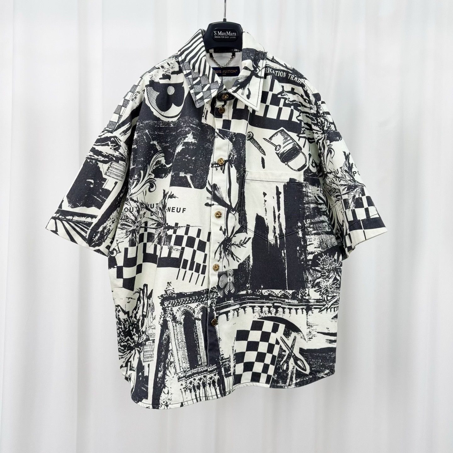 Louis Vuitton Louis Vuitton Black Graffiti Denim Shirt Size US XL / EU 56 / 4 - 1 Thumbnail