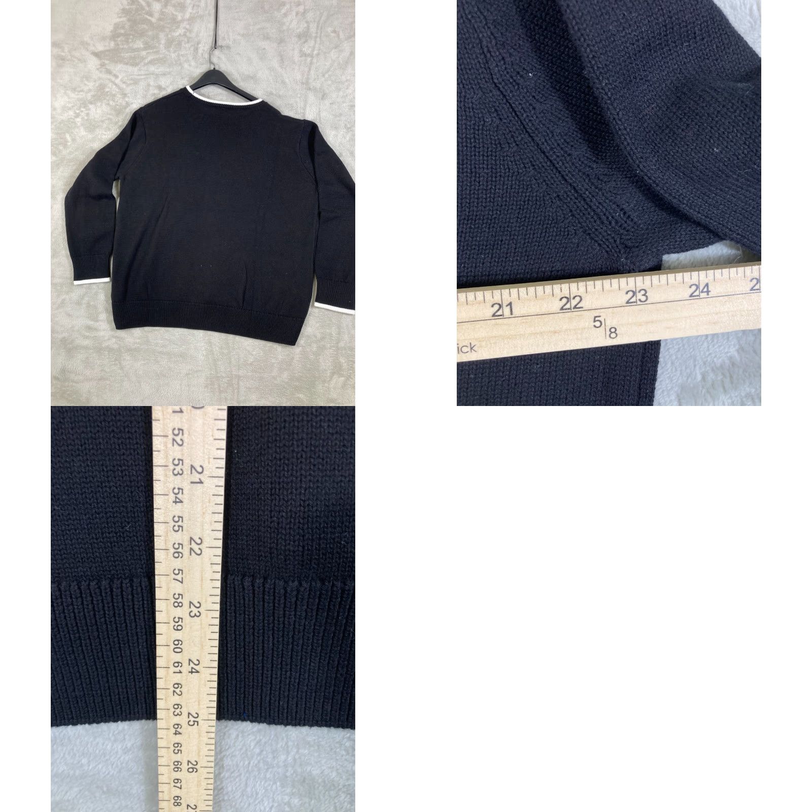 Vince Camuto Vince Camuto Pullover Sweater Womens Large Black Cotton Game Day Crew Neck NWT Long Sleeve Size L / US 10 / IT 46 - 9 Thumbnail