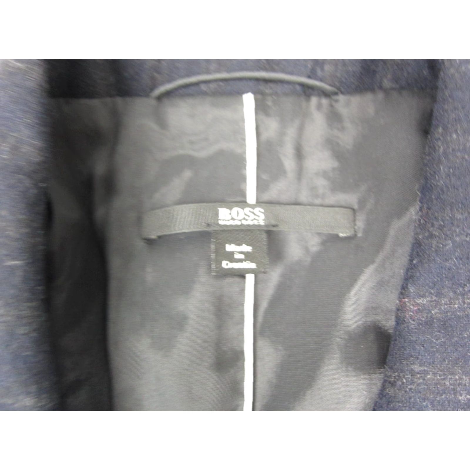 Hugo Boss VINTAGE Hugo Boss Blazer Women 4 Navy Blue Striped Wool Angora Sports Coat Jacket Casual Business Two-Button 80s City Classic Tuxedo Women's Blue Size S / US 4 / IT 40 - 3 Thumbnail