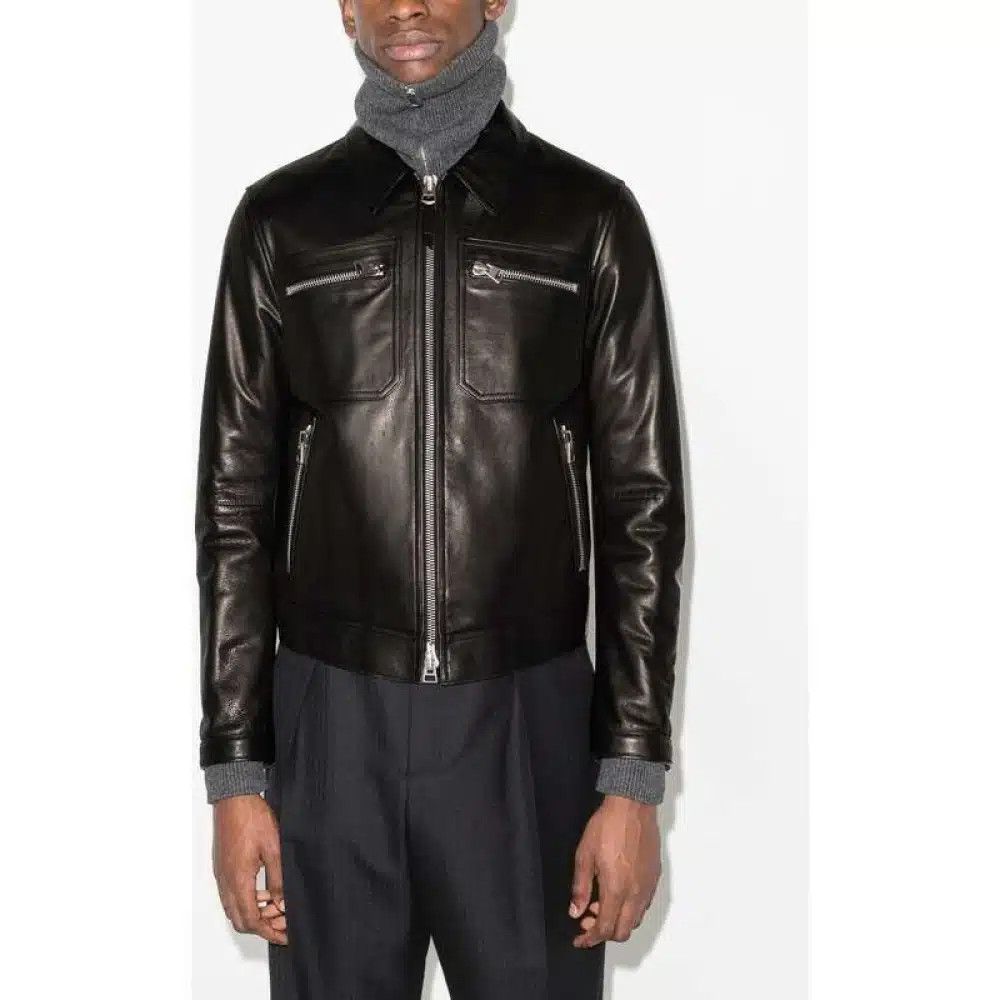 Tom Ford o1loc1c0226 TFL855 Lamp Leather Jacket in Brown Size US M / EU 48-50 / 2 - 2 Thumbnail