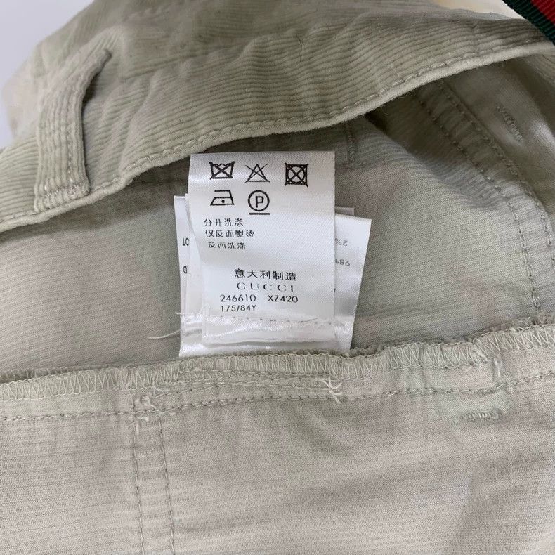 Gucci Gucci Light green corduroy casual pants 2501-Nextarrow Size US 32 / EU 48 - 3 Thumbnail