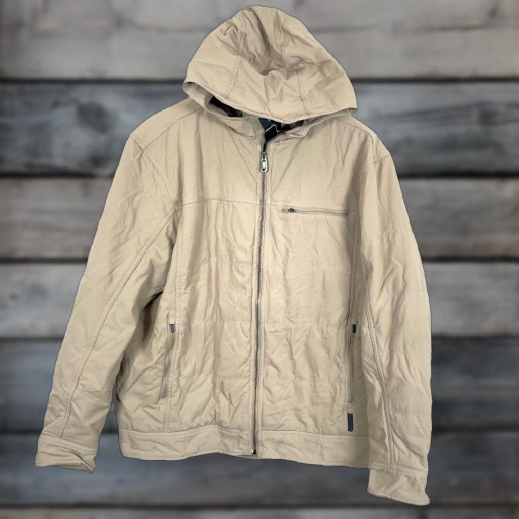 Mountain Hardwear Mountain Hardwear Hooded Zip Up Jacket Men's Large Beige Nylon Insulated Size US L / EU 52-54 / 3 - 1 Thumbnail
