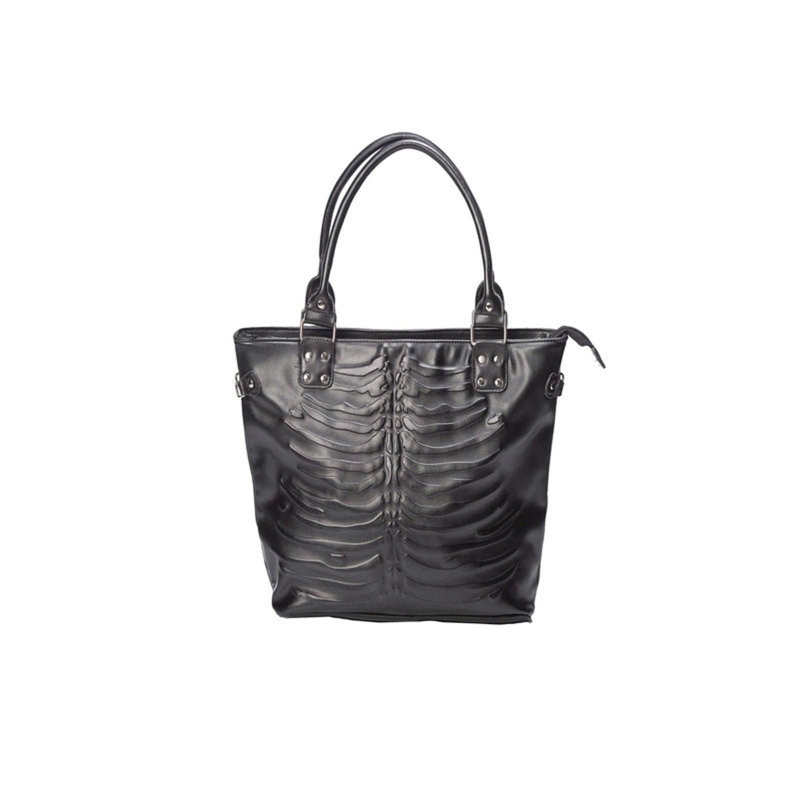 Gothic Skull Embossed Shoulder Bag