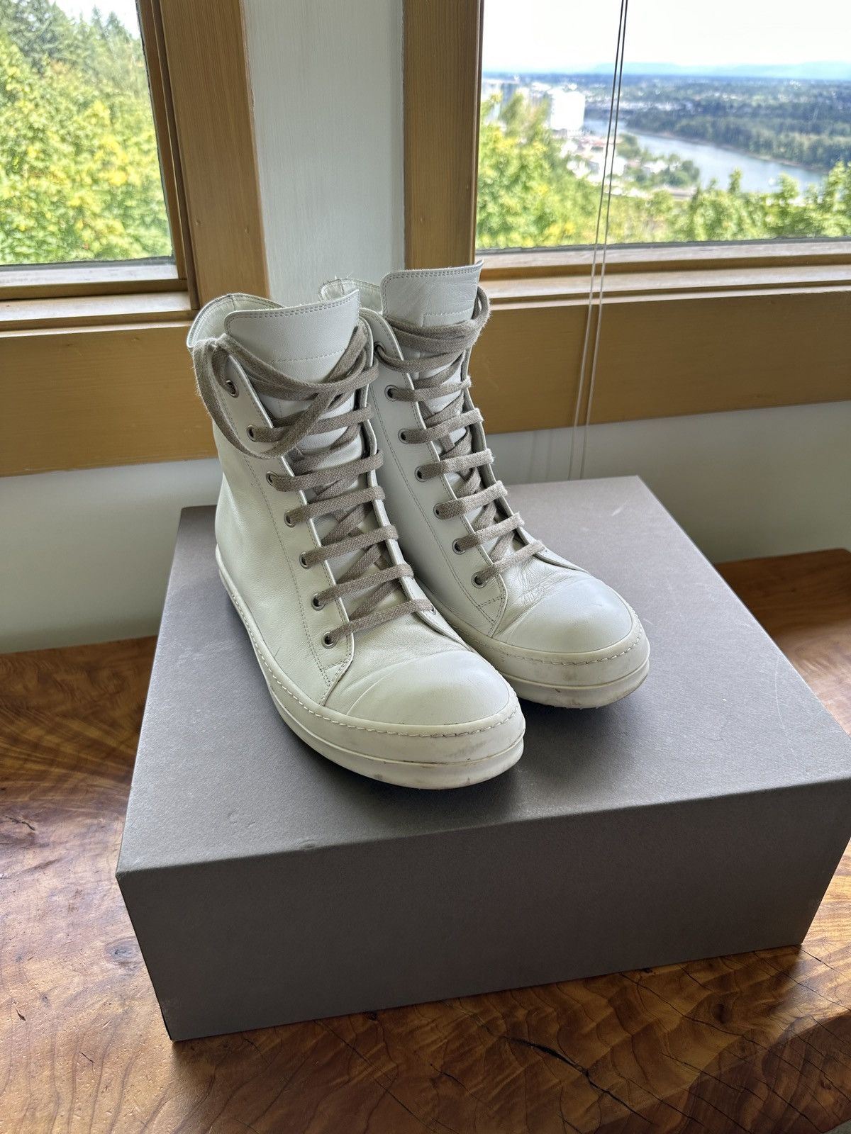 Rick Owens Rick Owens Chalk White Ramones Italy sized 40 | Grailed
