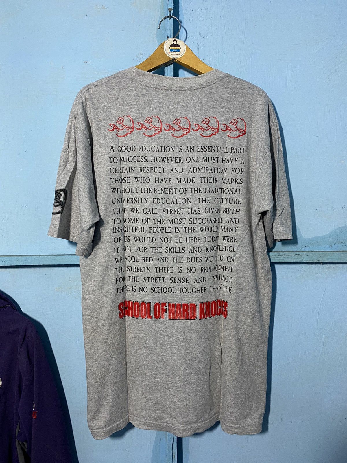 Rap Tees × Vintage School of hard knocks tshirt hip hop tee SOHK Size US L / EU 52-54 / 3 - 5 Thumbnail