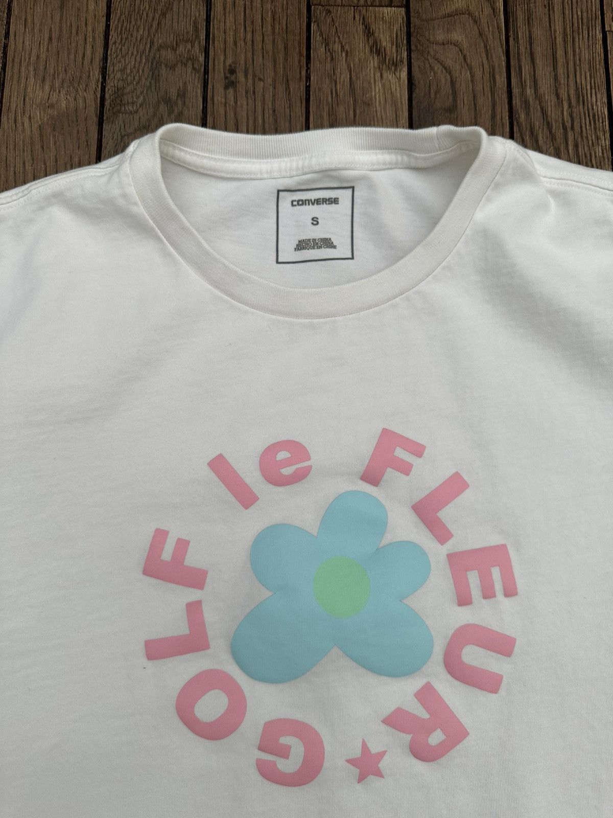 Converse Golf Wang x Converse White Golf Le Fleur Flower Logo Tee Size US S / EU 44-46 / 1 - 3 Thumbnail