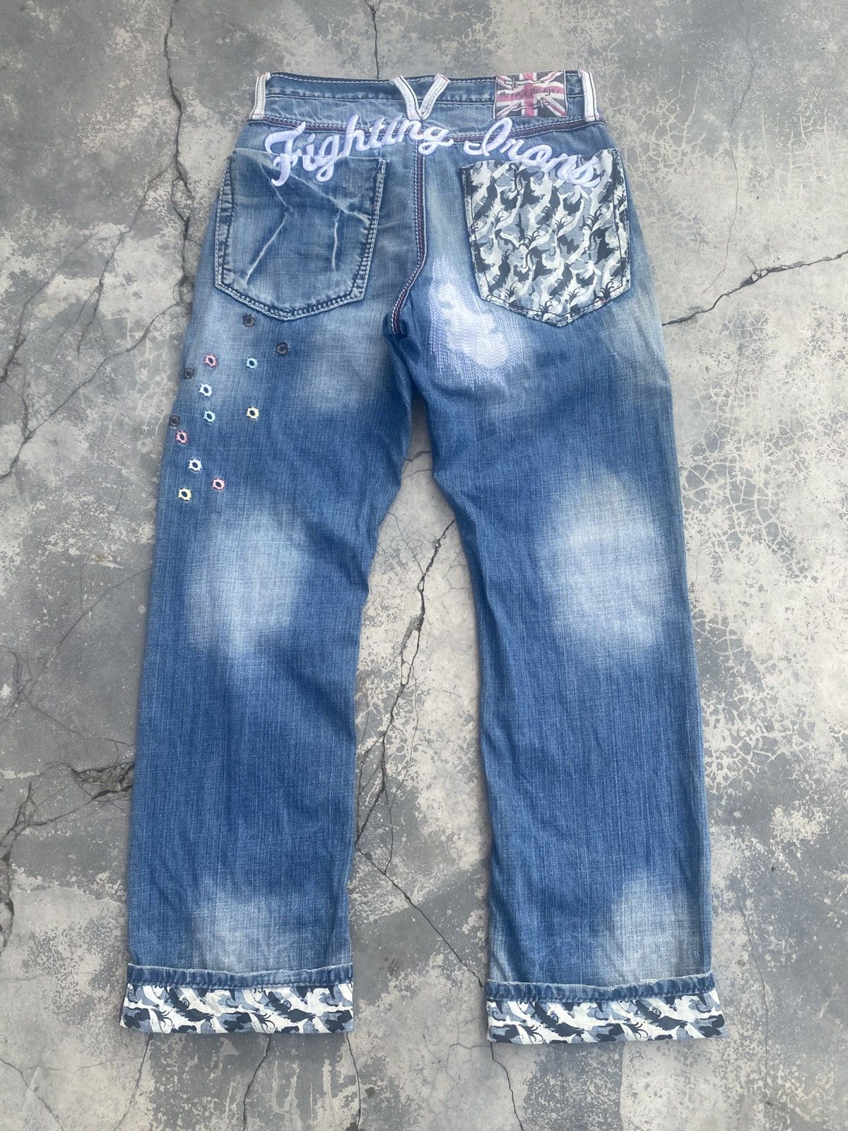Artful Dodger ARTFUL DODGER Grunge Gun Shot Jeans Size US 32 / EU 48 - 1 Thumbnail