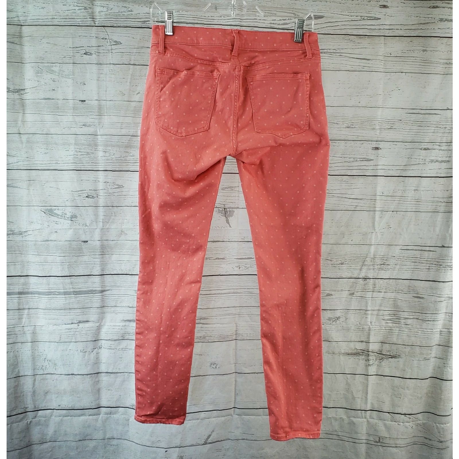 Gap GAP 1969 Womens Legging Jeans Sz 26 Pink Polka Dot Mid Rise Jeans Skinny Womens Size 26" / US 2 / IT 38 - 3 Thumbnail