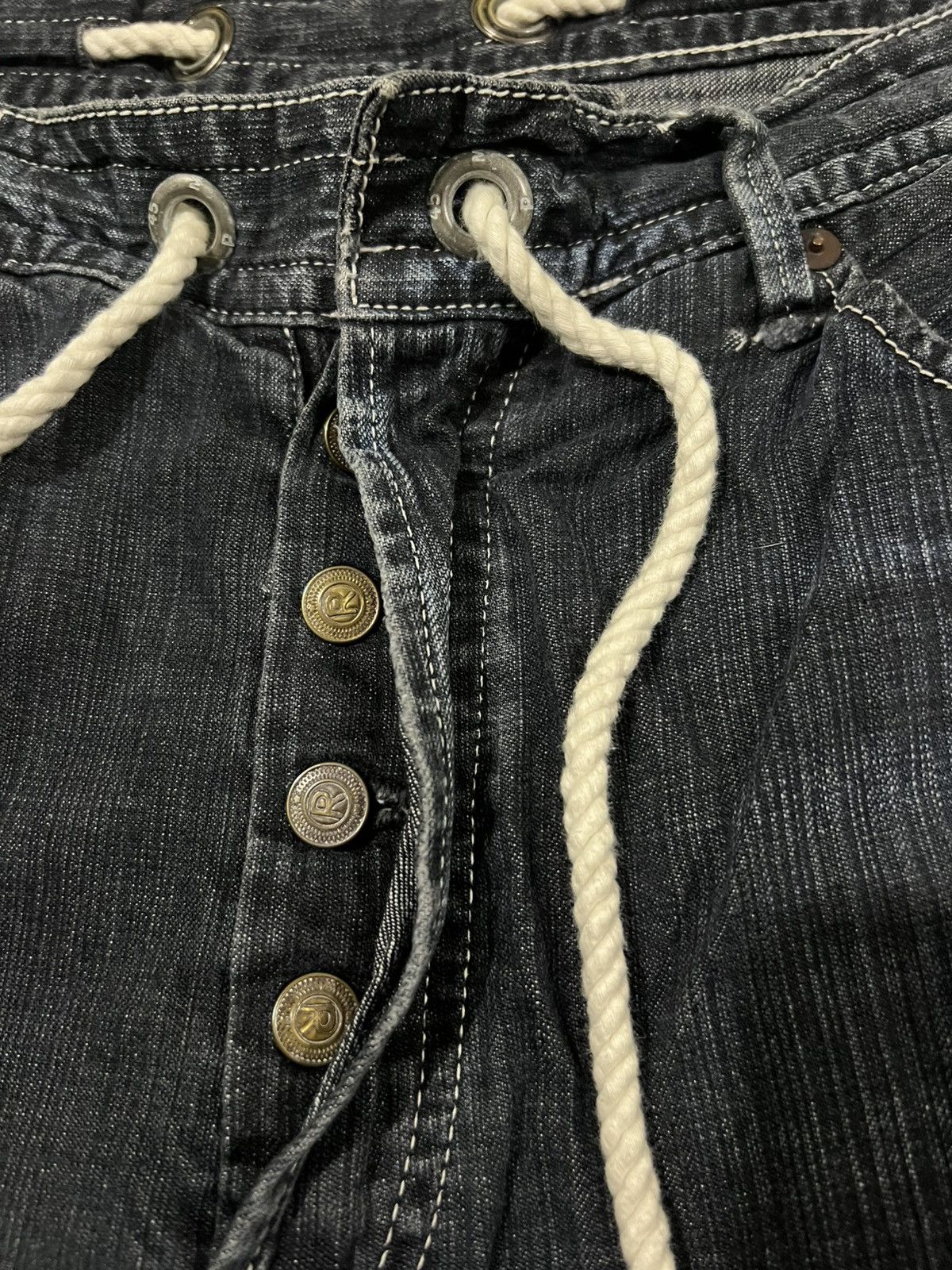 45rpm Vintage 45RPM 🇯🇵 Indigo Dyed Drawstring Waist Denim Jeans Size US 32 / EU 48 - 5 Thumbnail