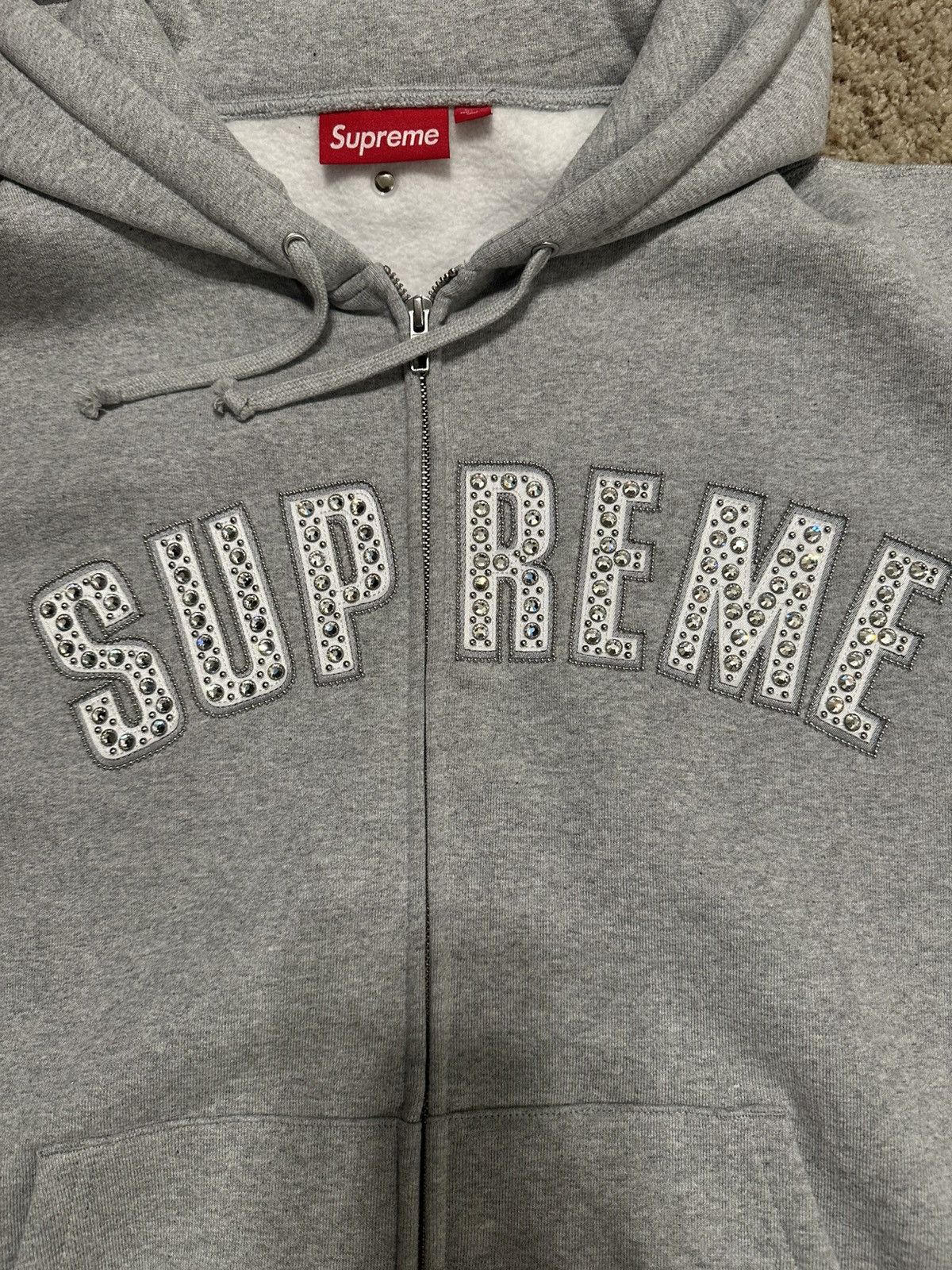 B.B. Simon × Supreme SUPREME X BB SIMON STUDDED ARC HOODED SWEATSHIRT SIZE MED Size US M / EU 48-50 / 2 - 3 Thumbnail