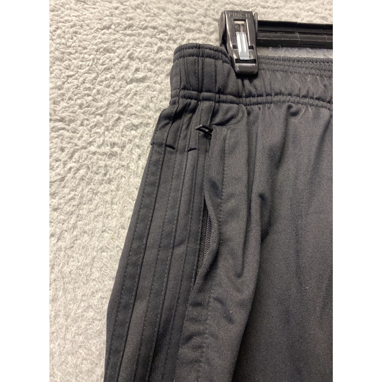 Adidas adidas Mens L Black Jogger Pants Elastic Waist Pockets Drawstring Missing 98-5 Size ONE SIZE - 3 Thumbnail